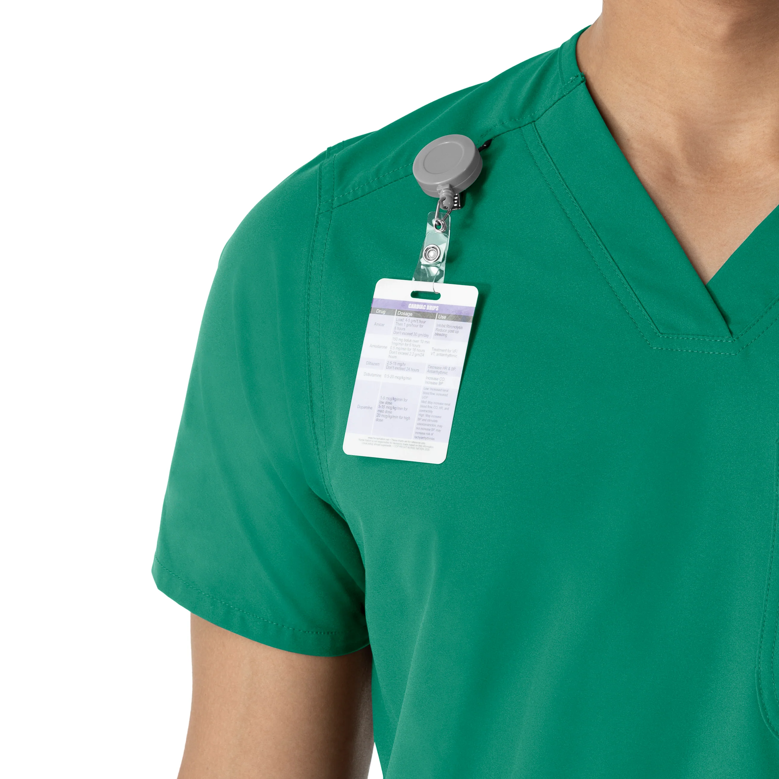 Carhartt Force Essentials Men's V-Neck Shirttail Scrub Top - Hunter - Image 6