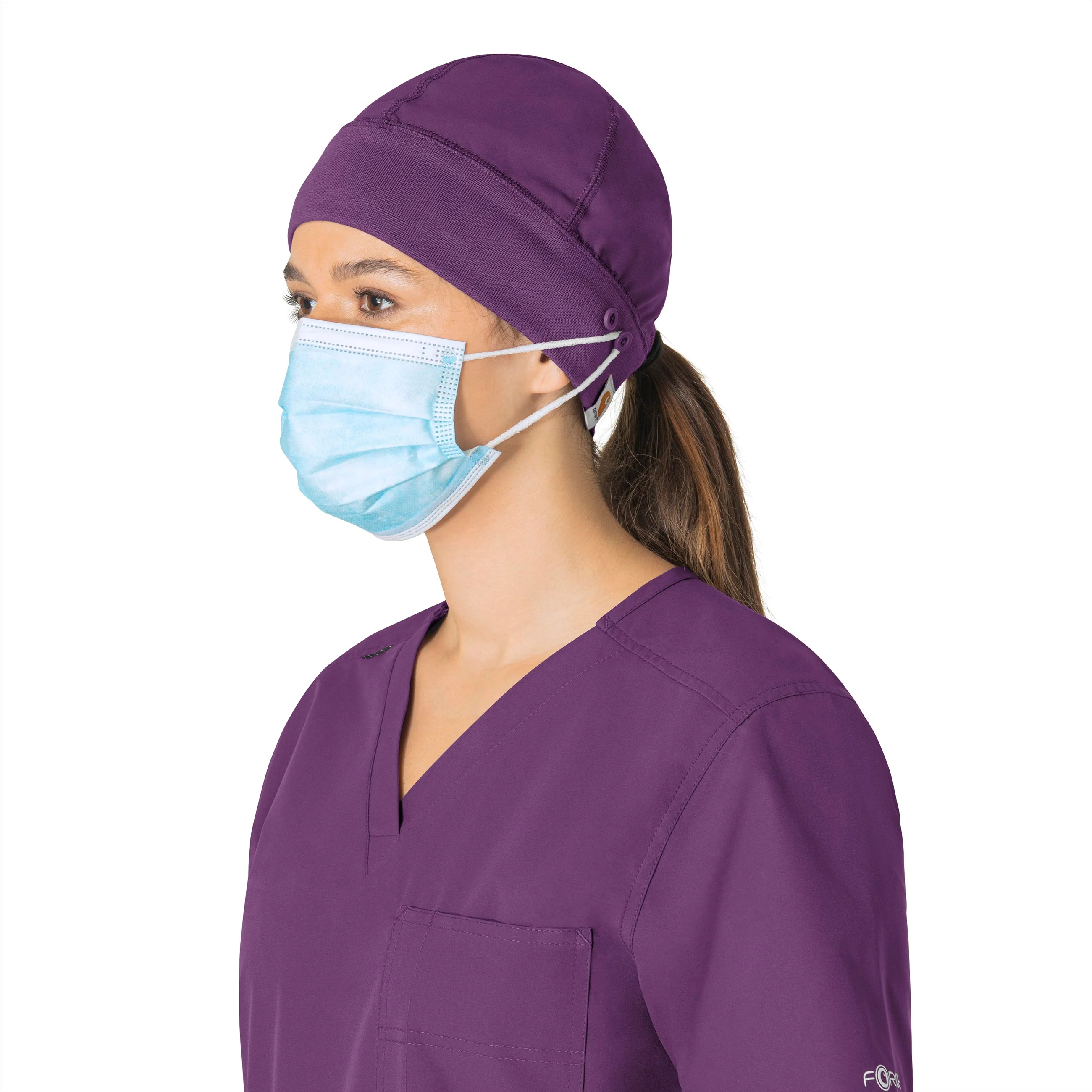 Carhartt Force Essentials Unisex Beanie Scrub Cap - Eggplant - Image 3