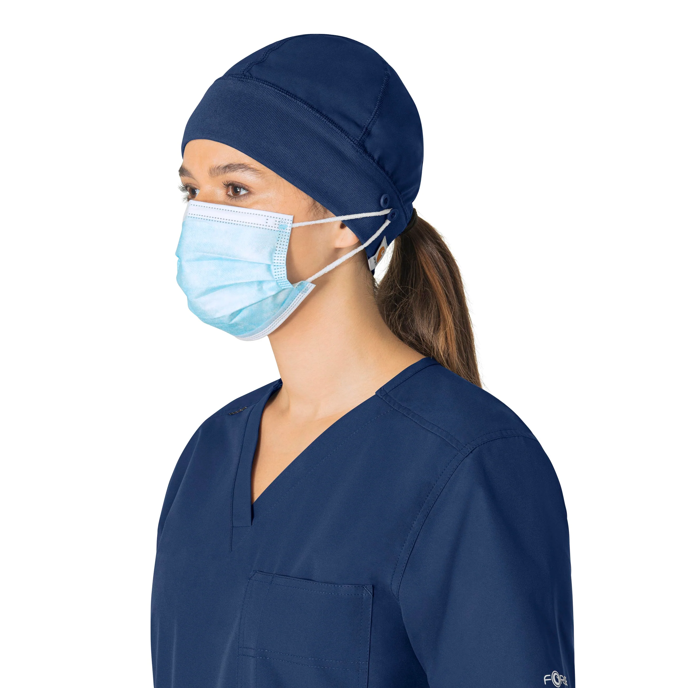 Carhartt Force Essentials Unisex Beanie Scrub Cap - Navy - Image 3