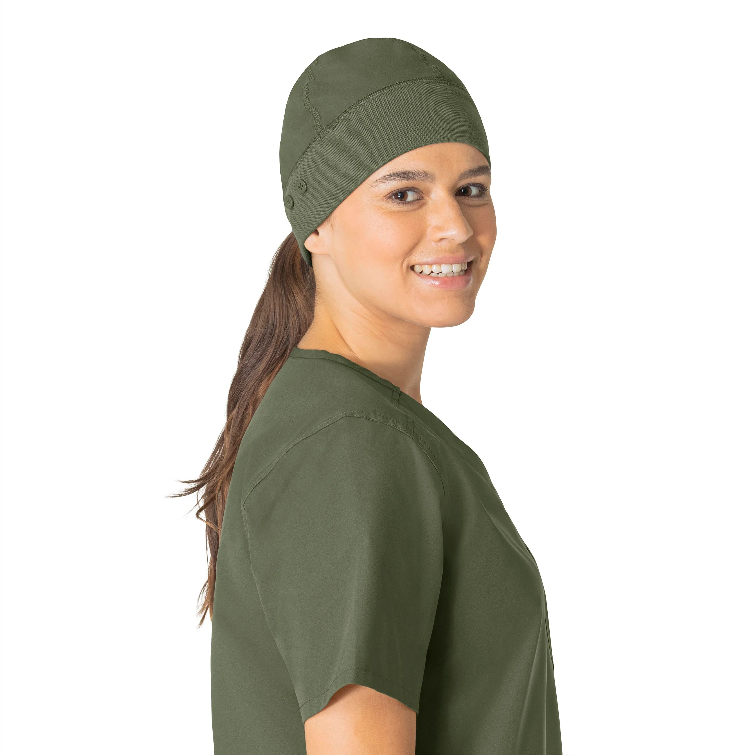 Carhartt Force Essentials Unisex Beanie Scrub Cap - Olive - Image 5