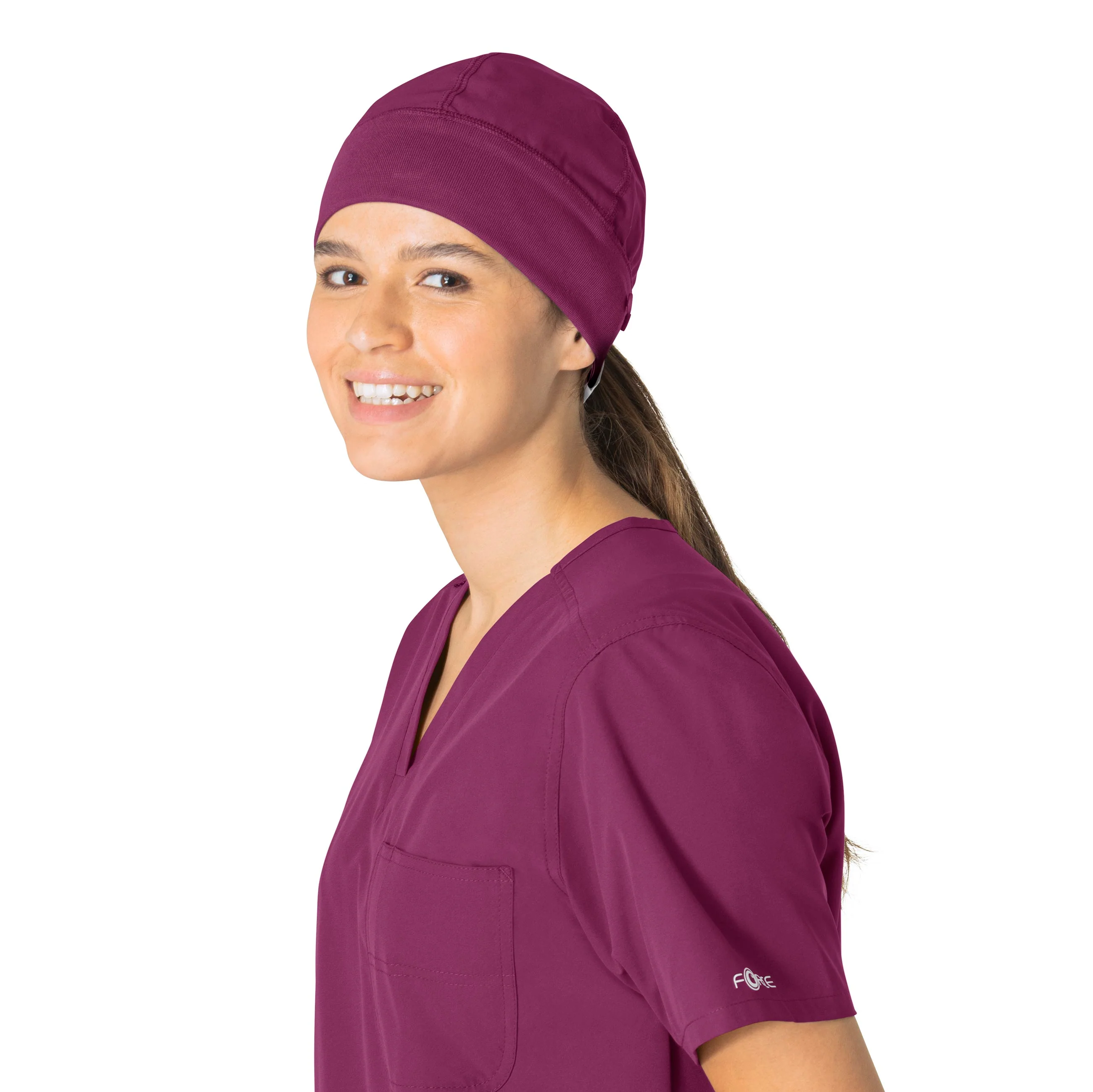 Carhartt Force Essentials Unisex Beanie Scrub Cap - Wine - Image 4