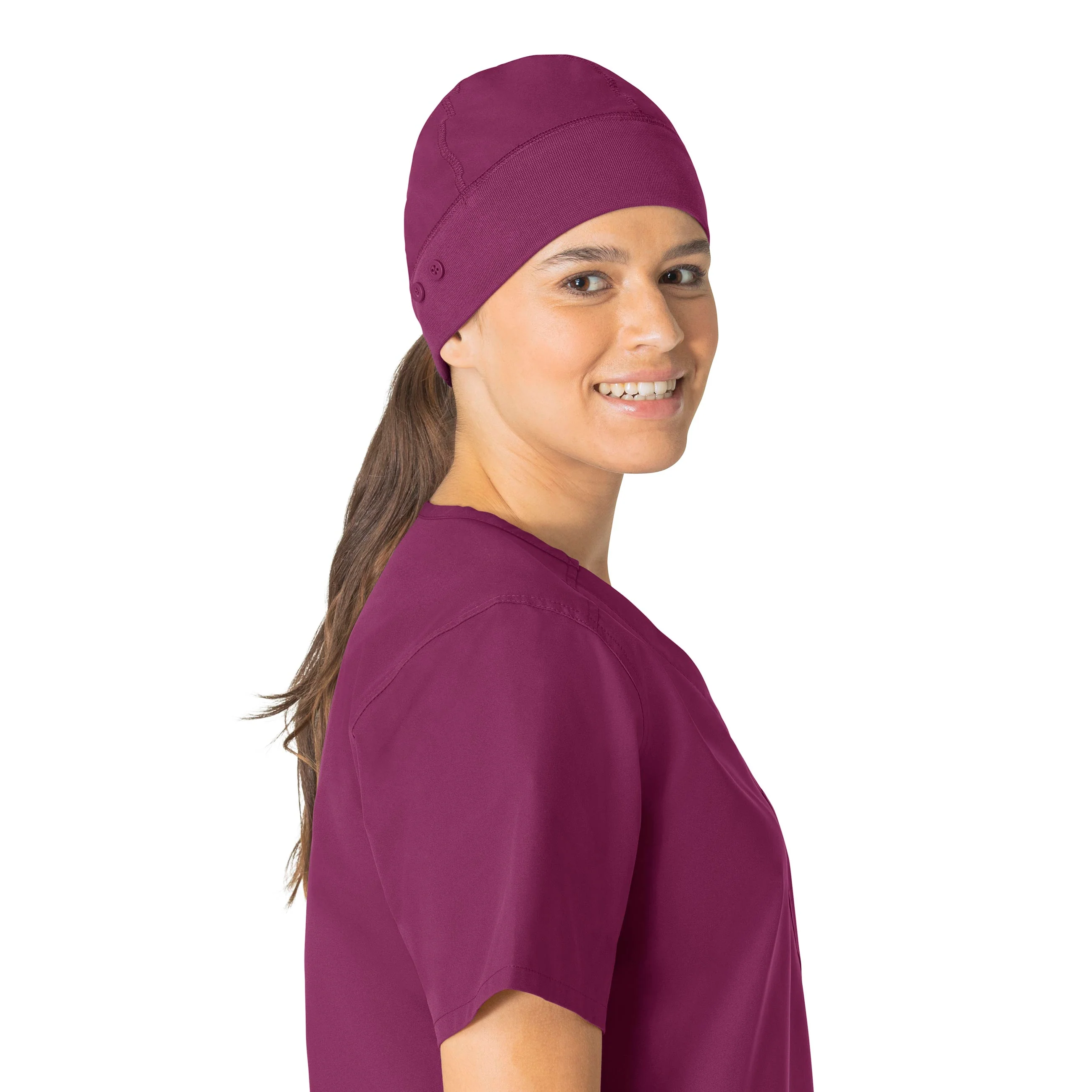 Carhartt Force Essentials Unisex Beanie Scrub Cap - Wine - Image 5
