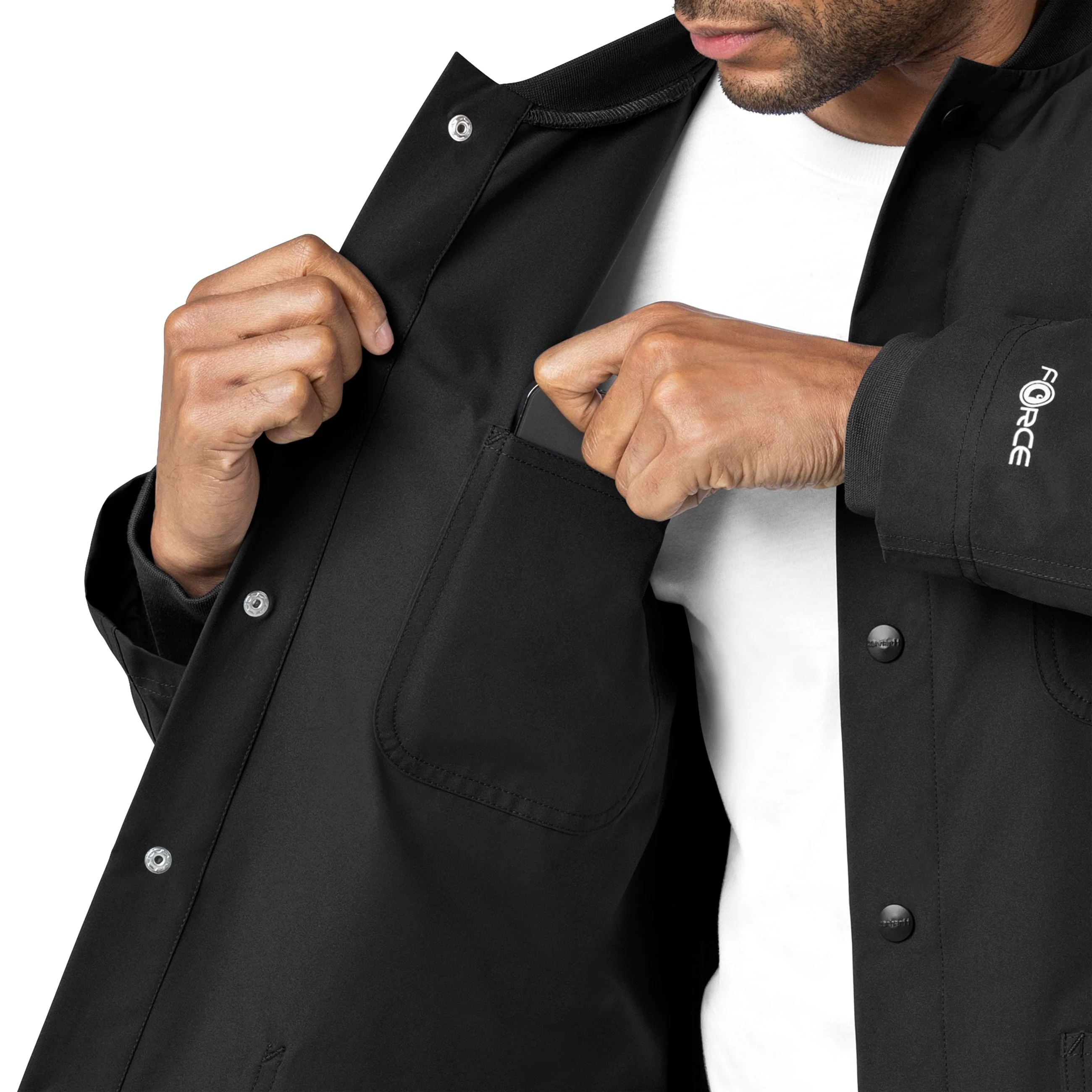 Carhartt Force Essentials Unisex Chore Coat - Black - Image 11