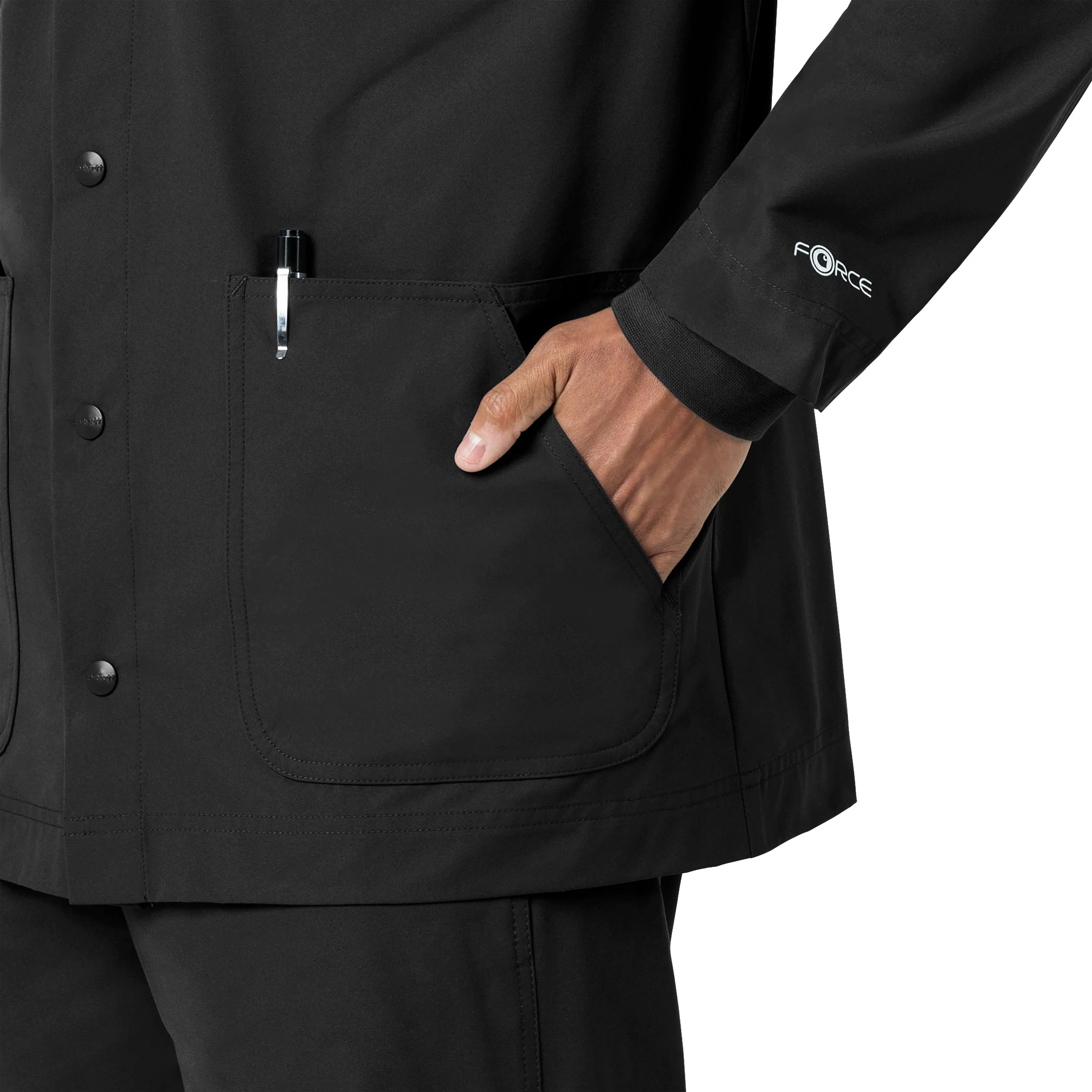Carhartt Force Essentials Unisex Chore Coat - Black - Image 14