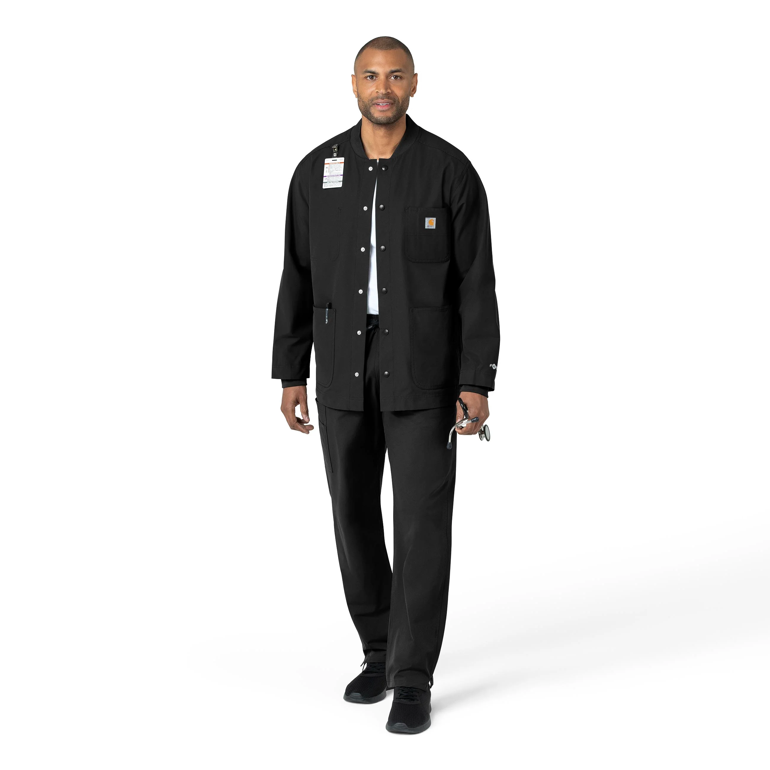 Carhartt Force Essentials Unisex Chore Coat - Black - Image 5