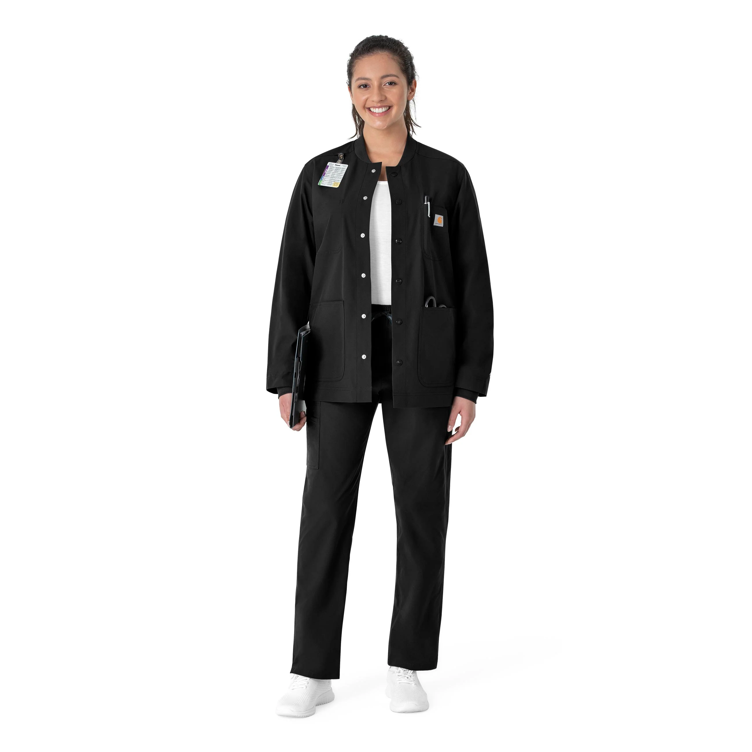 Carhartt Force Essentials Unisex Chore Coat - Black - Image 6