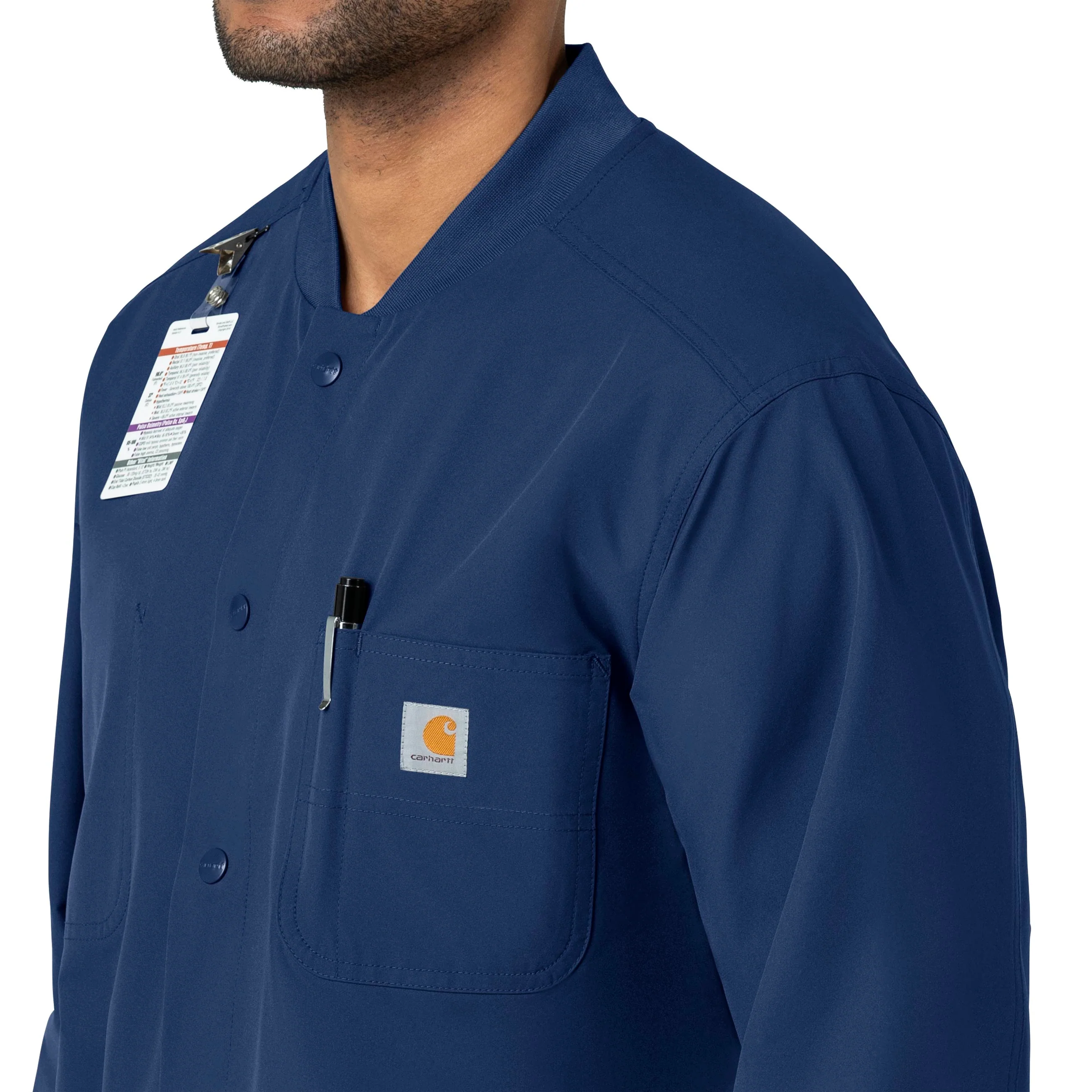 Carhartt Force Essentials Unisex Chore Coat - Navy - Image 10