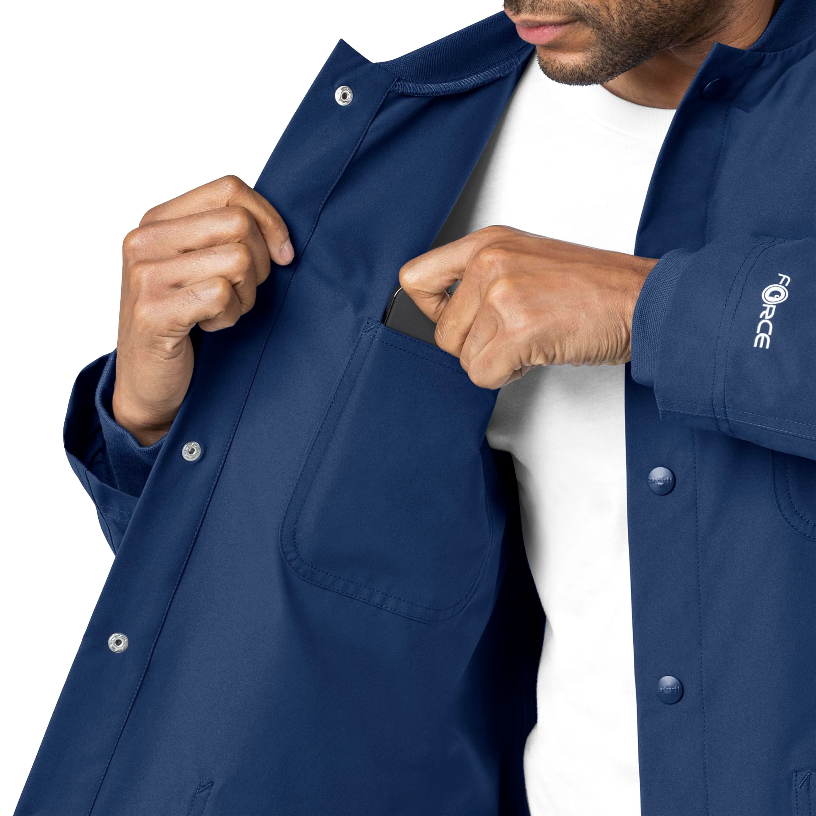 Carhartt Force Essentials Unisex Chore Coat - Navy - Image 12