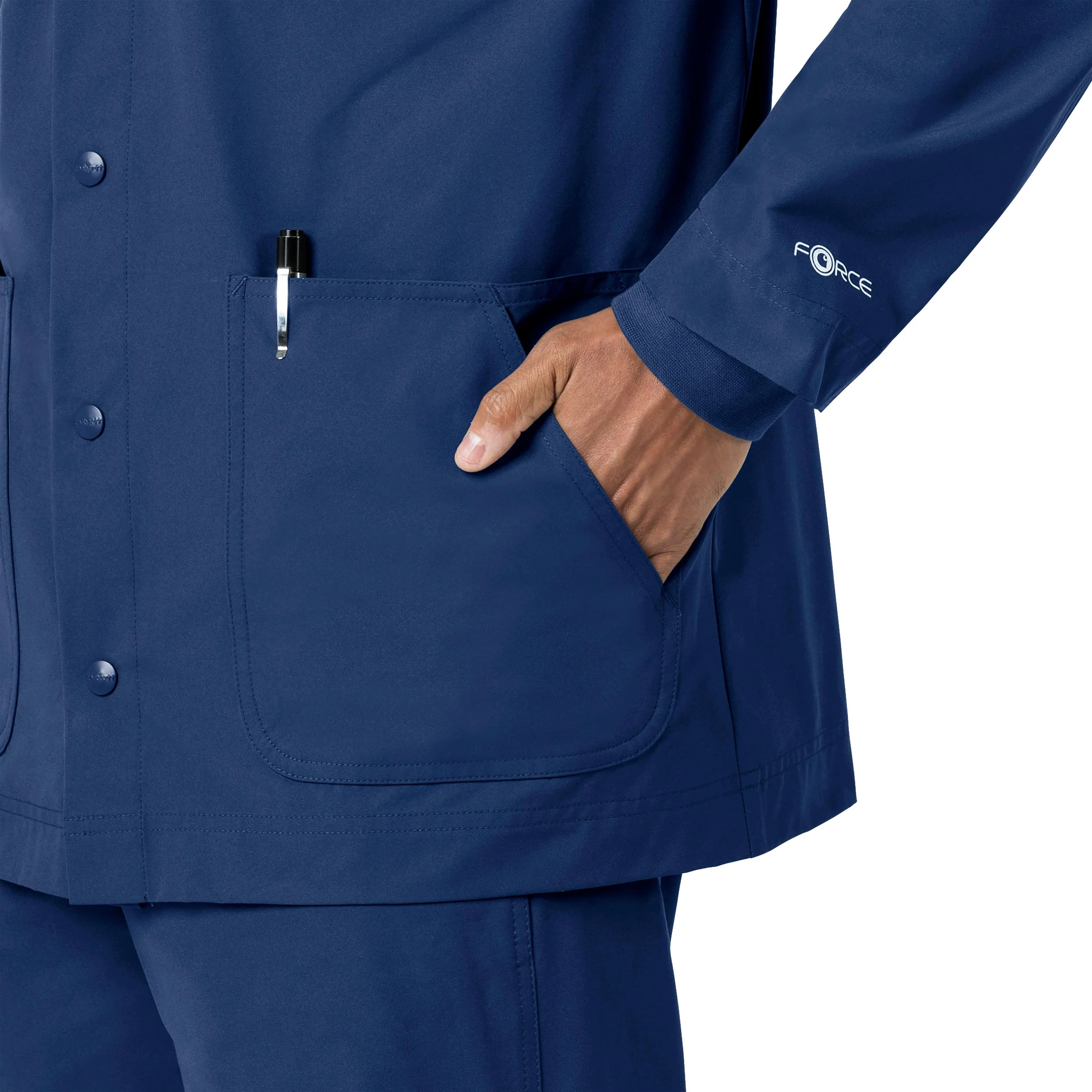 Carhartt Force Essentials Unisex Chore Coat - Navy - Image 15