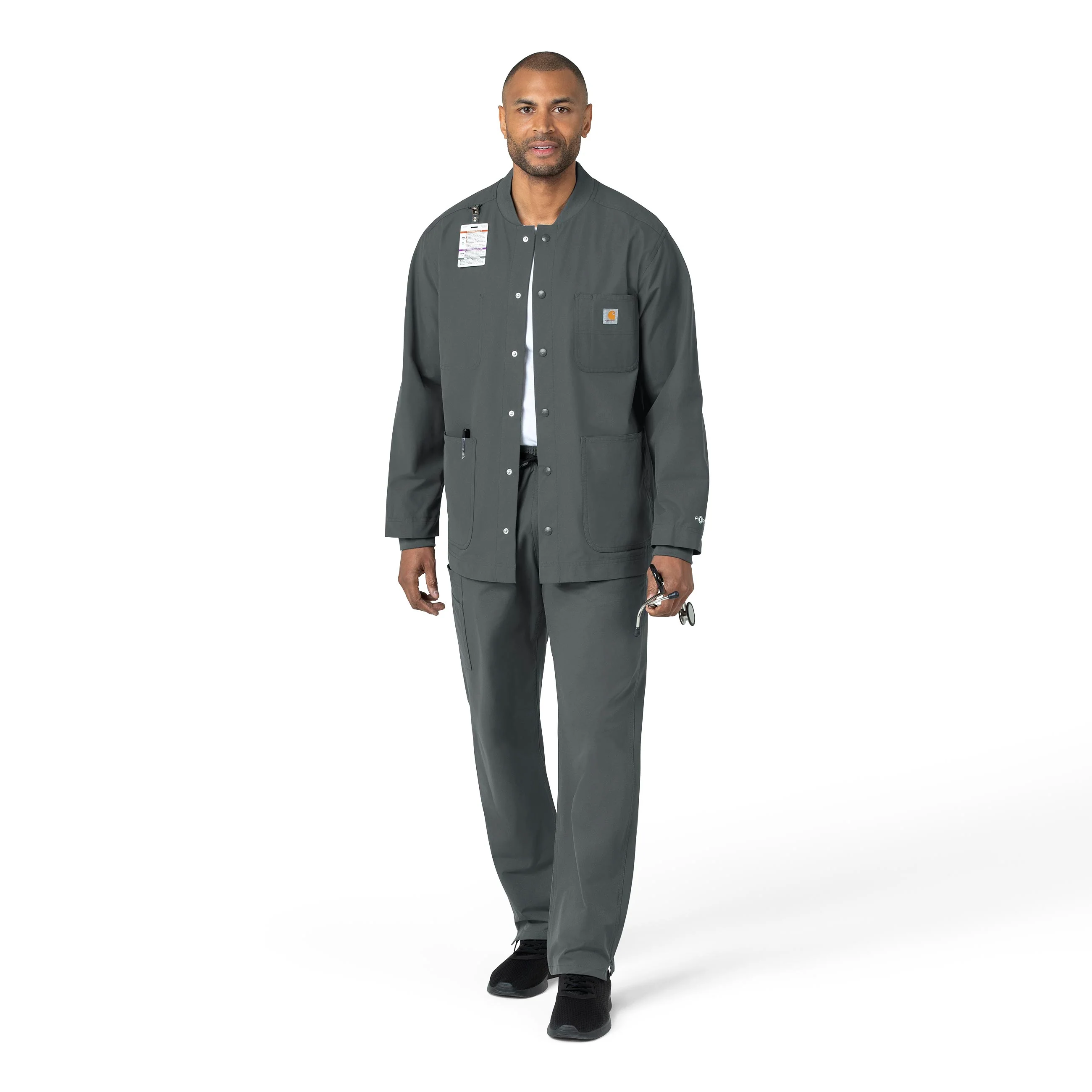 Carhartt Force Essentials Unisex Chore Coat - Pewter - Image 6