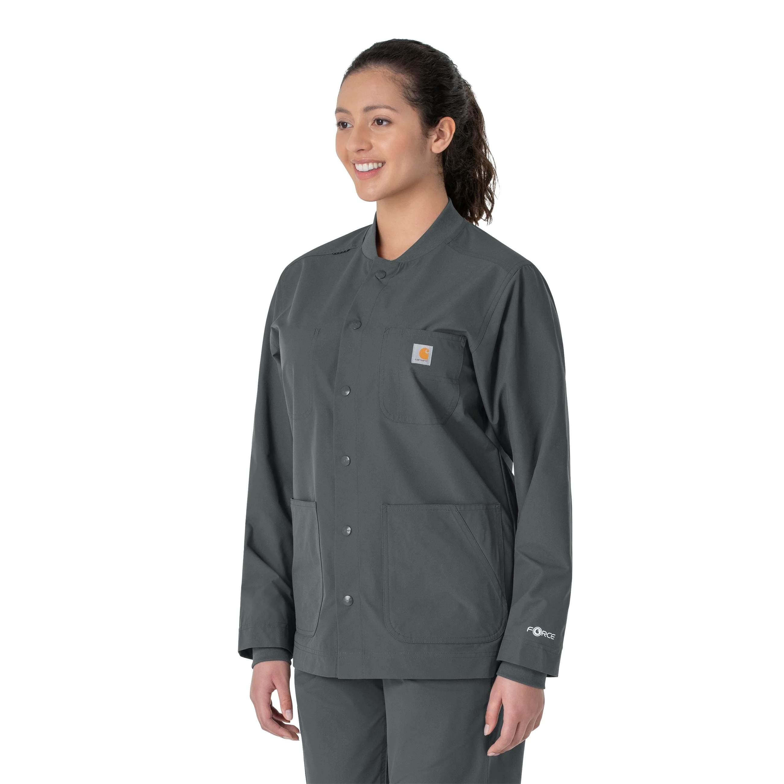 Carhartt Force Essentials Unisex Chore Coat - Pewter - Image 7