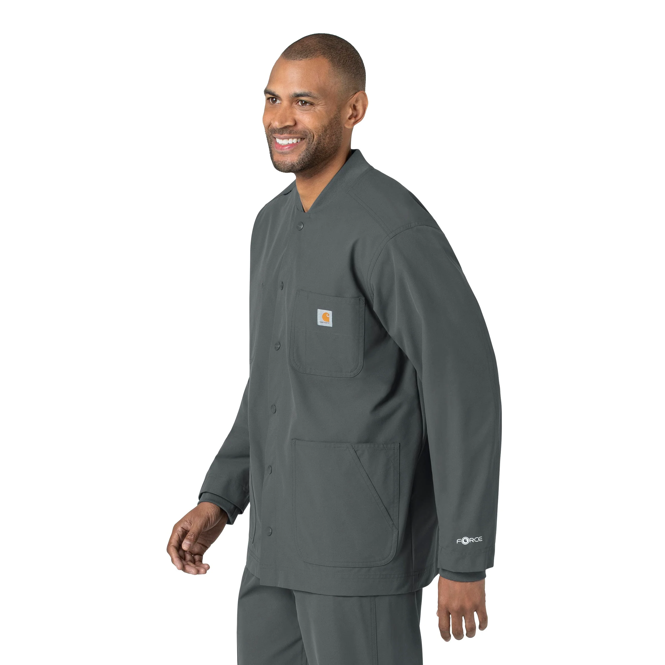 Carhartt Force Essentials Unisex Chore Coat - Pewter - Image 8