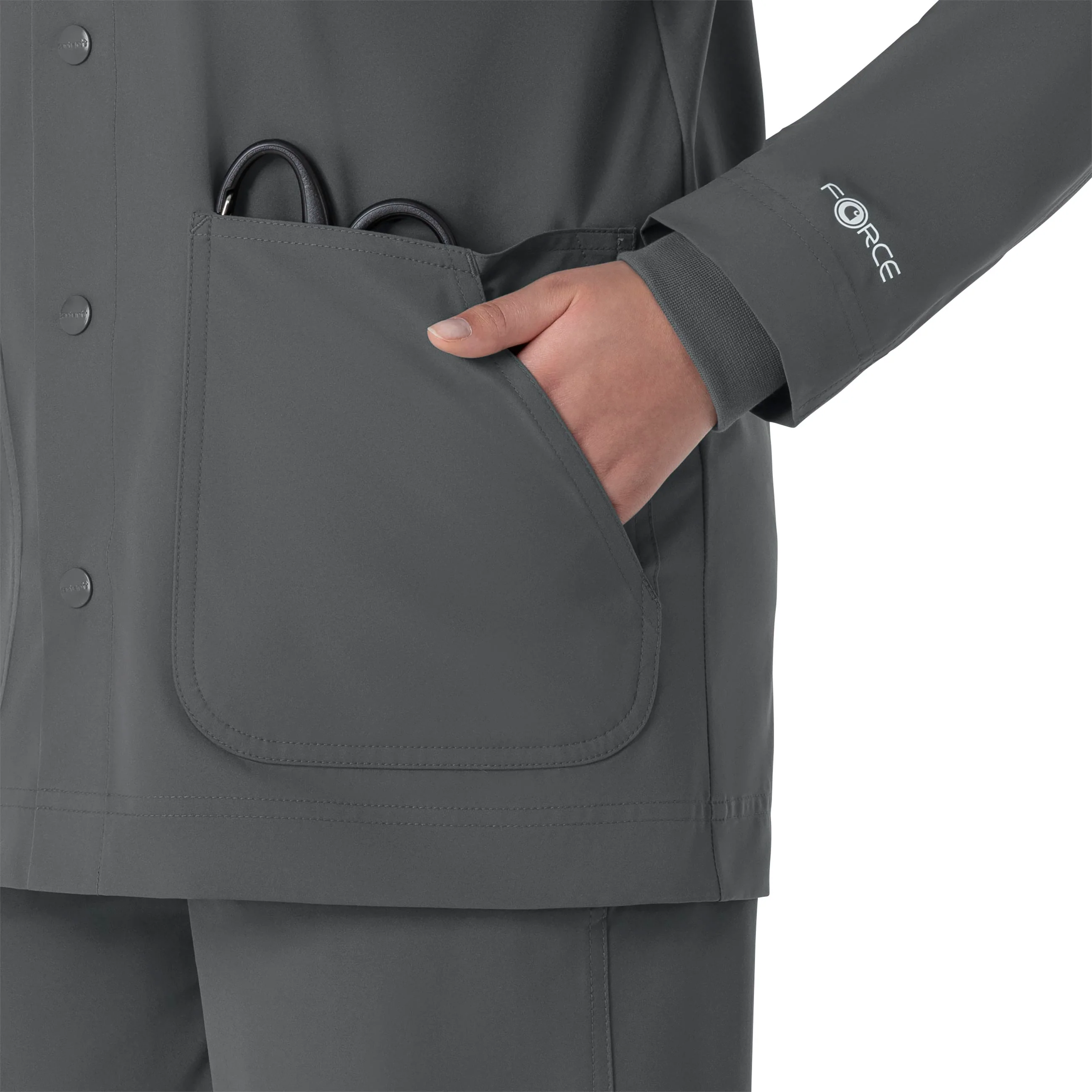 Carhartt Force Essentials Unisex Chore Coat - Pewter - Image 9