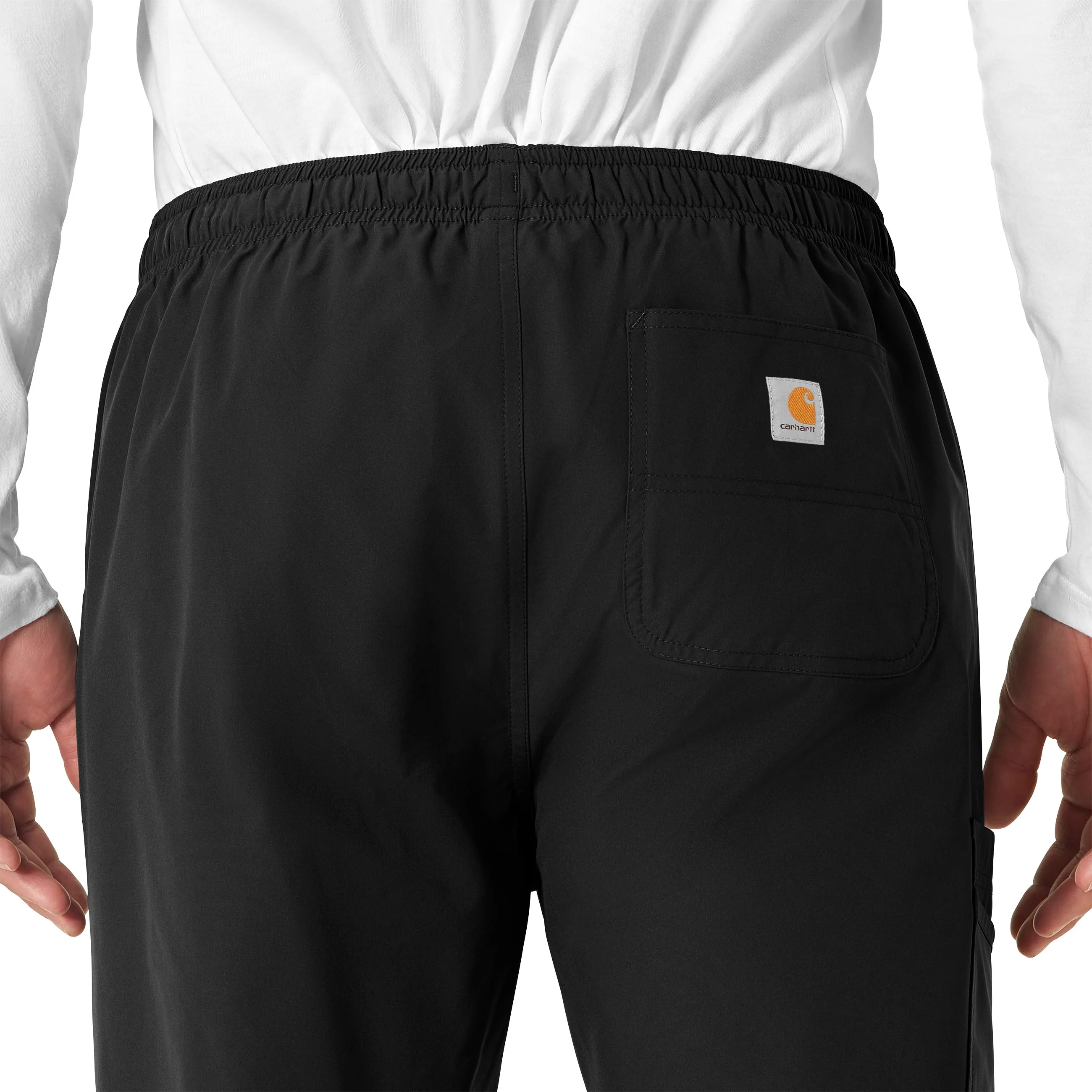 Carhartt Force Essentials Unisex Elastic Waist Cargo Scrub Pant - Black - Image 6