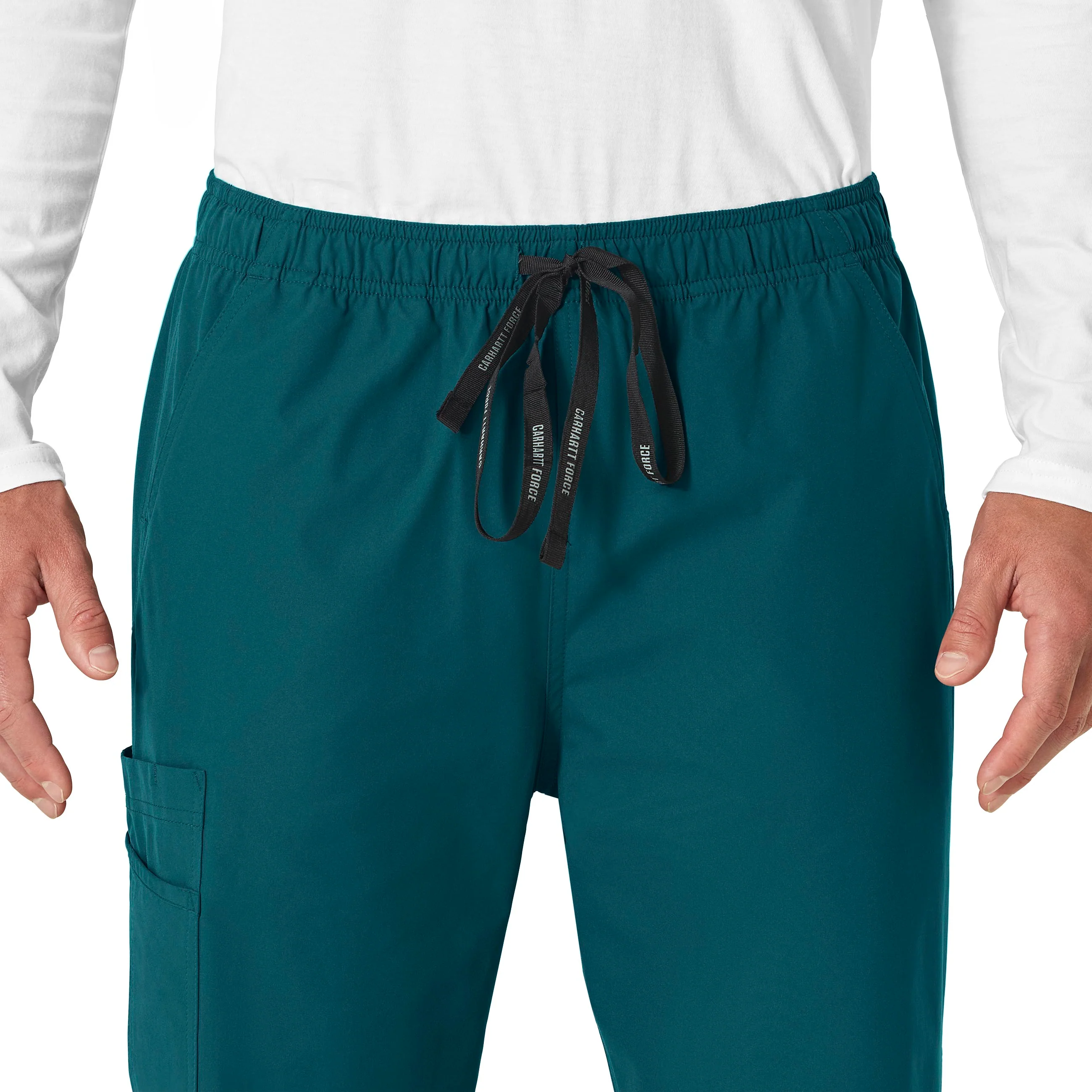 Carhartt Force Essentials Unisex Elastic Waist Cargo Scrub Pant - Caribbean Blue - Image 3