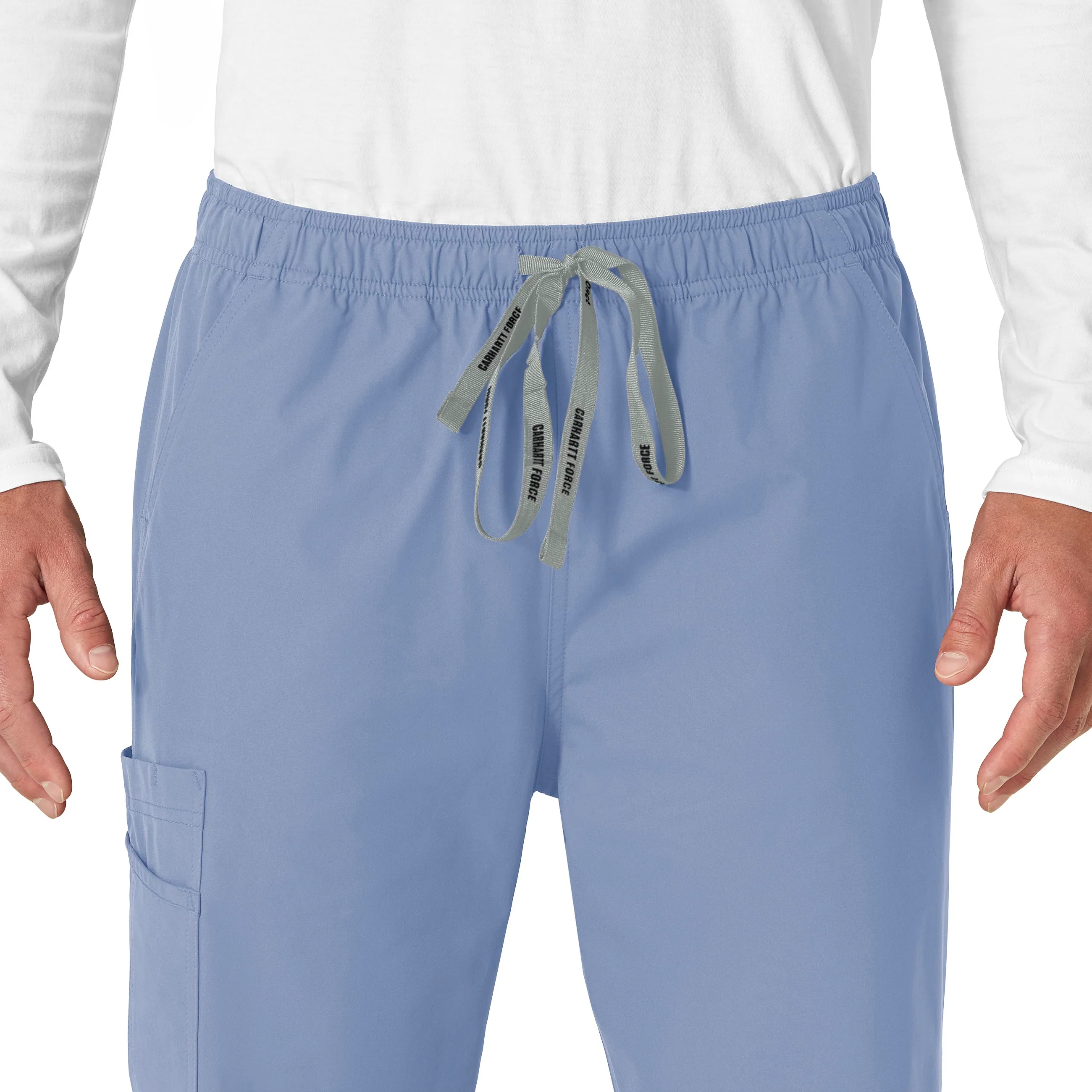 Carhartt Force Essentials Unisex Elastic Waist Cargo Scrub Pant - Ceil Blue - Image 3