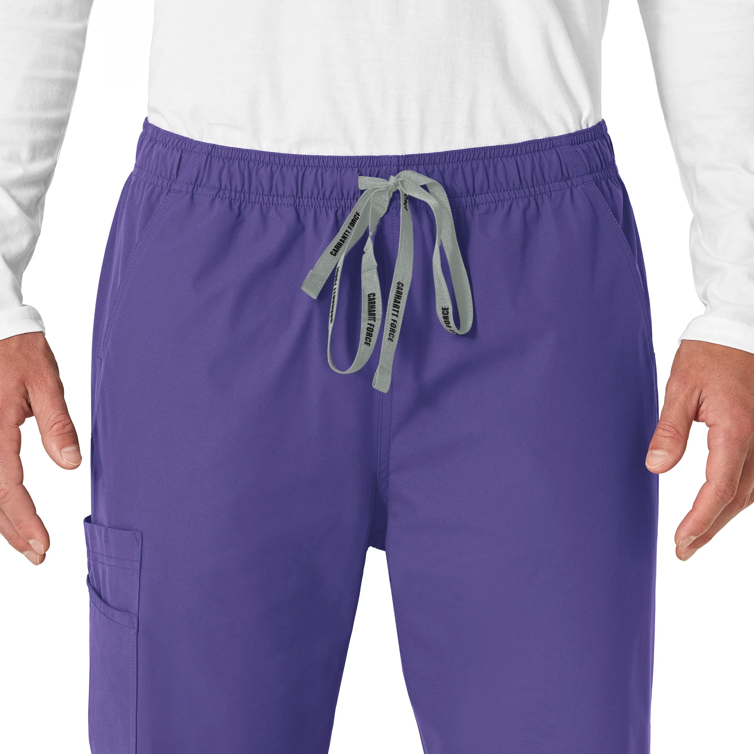 Carhartt Force Essentials Unisex Elastic Waist Cargo Scrub Pant - Grape - Image 3