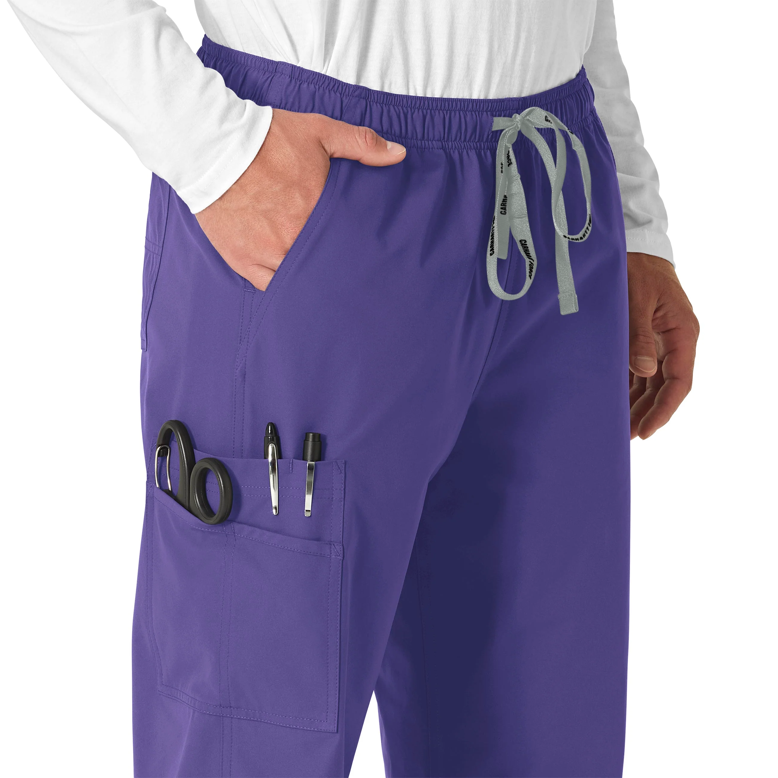 Carhartt Force Essentials Unisex Elastic Waist Cargo Scrub Pant - Grape - Image 5