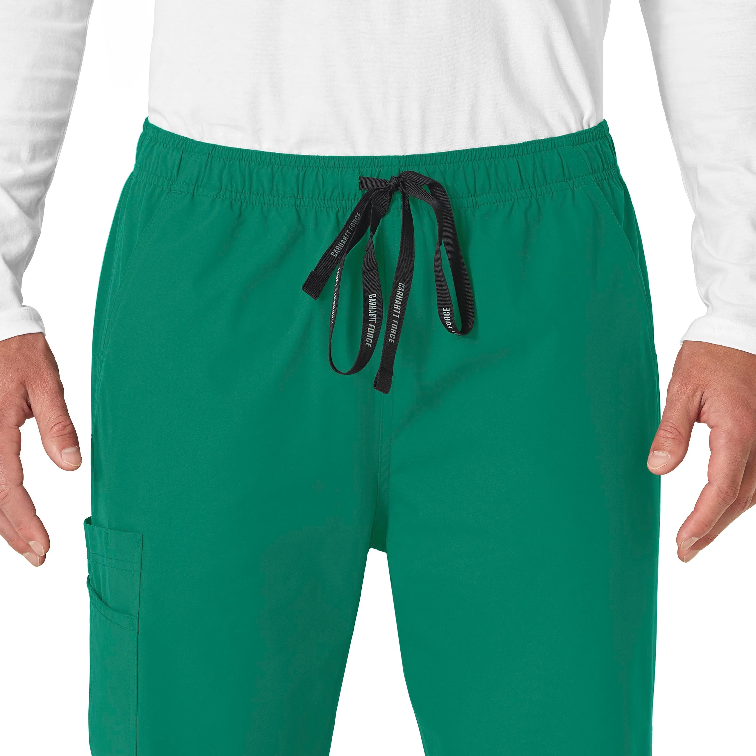 Carhartt Force Essentials Unisex Elastic Waist Cargo Scrub Pant - Hunter - Image 3