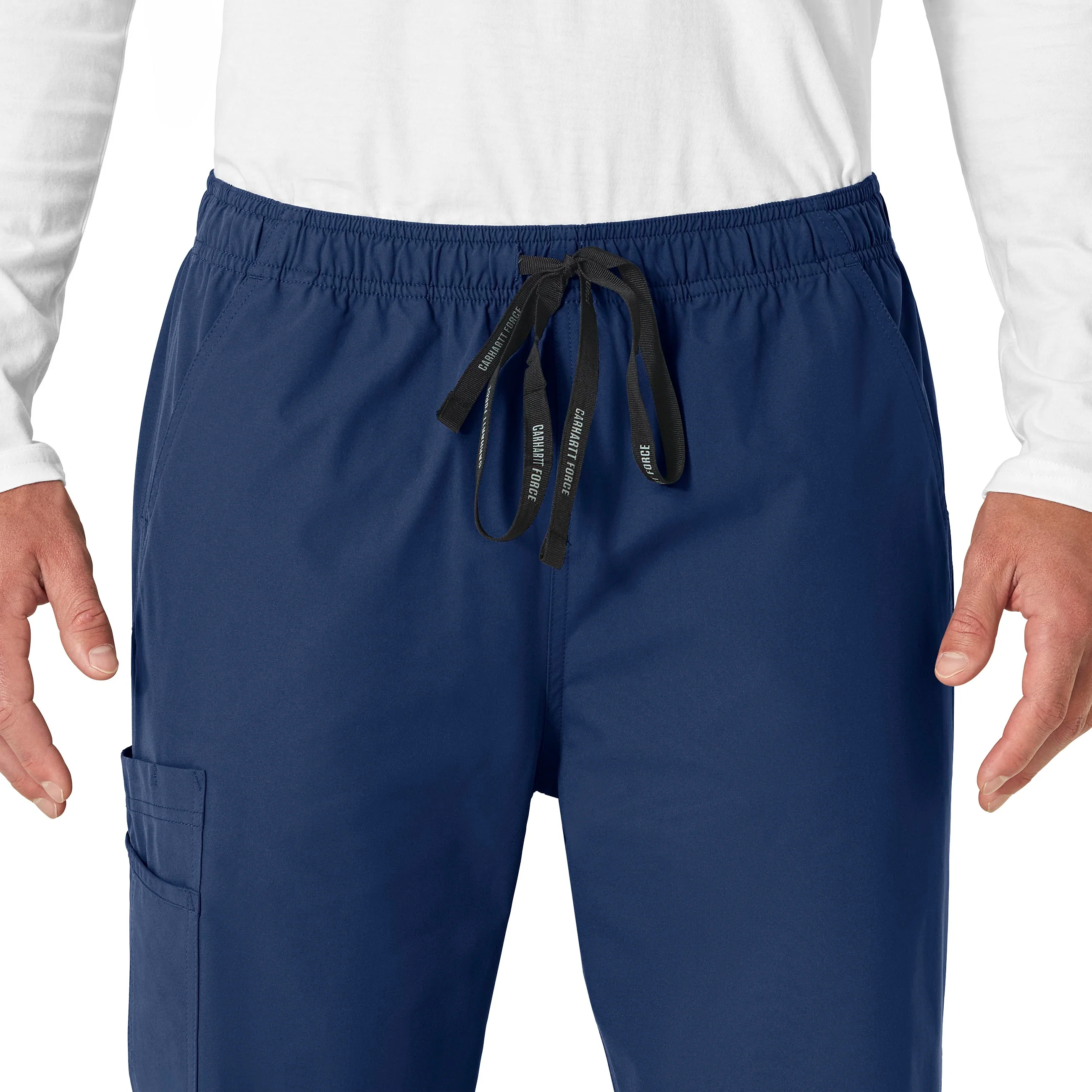 Carhartt Force Essentials Unisex Elastic Waist Cargo Scrub Pant - Navy - Image 3