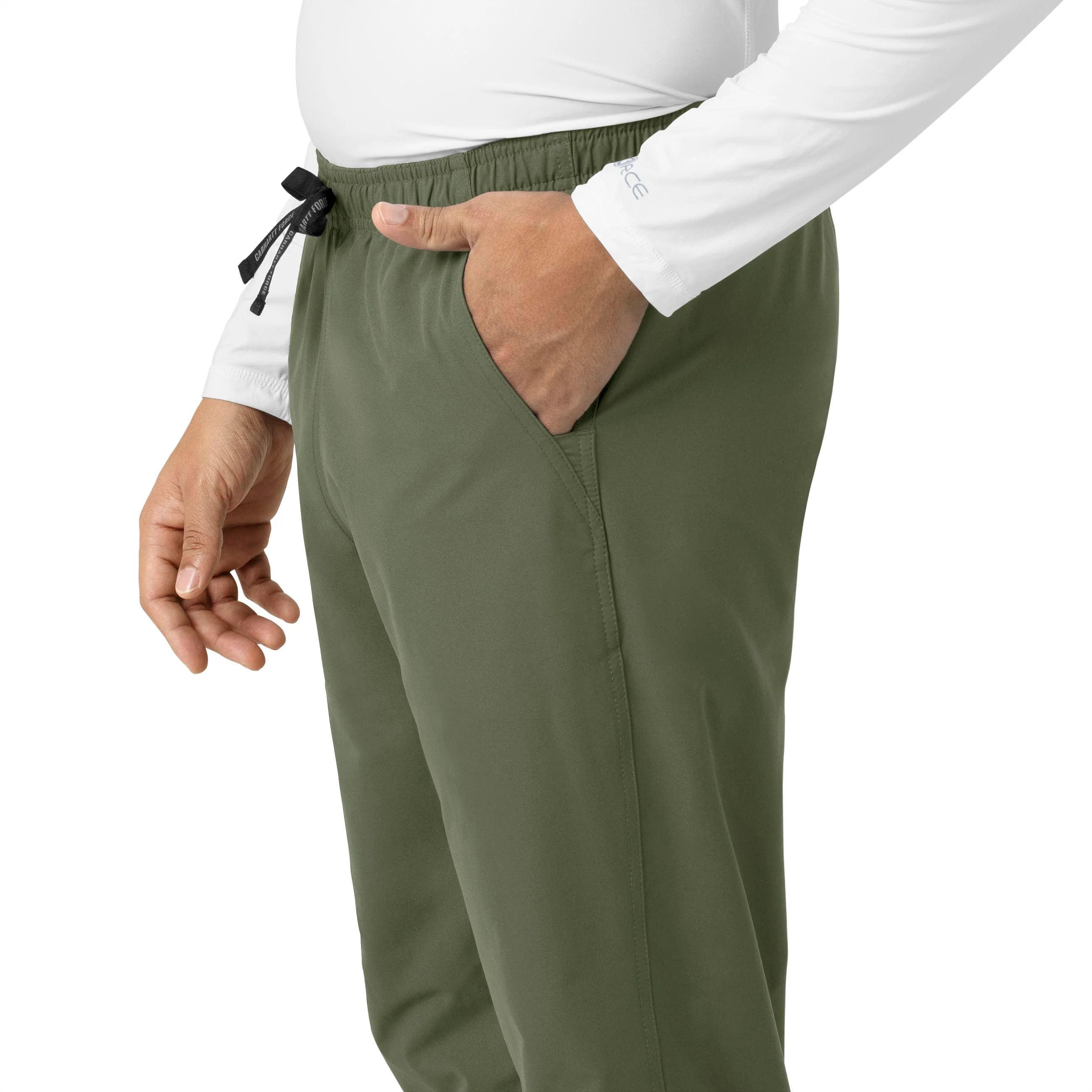 Carhartt Force Essentials Unisex Elastic Waist Cargo Scrub Pant - Olive - Image 6