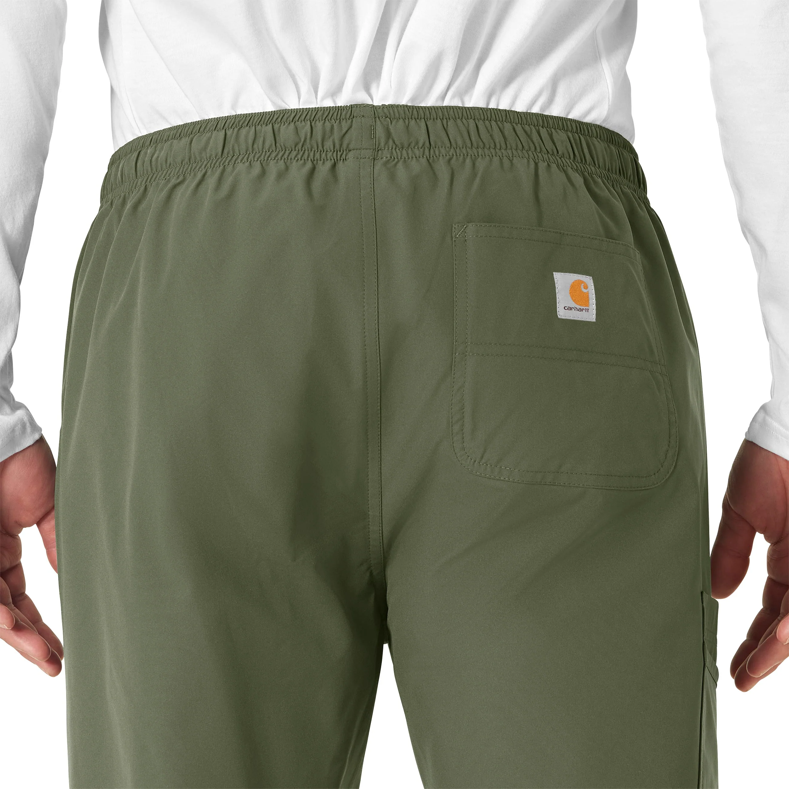 Carhartt Force Essentials Unisex Elastic Waist Cargo Scrub Pant - Olive - Image 8