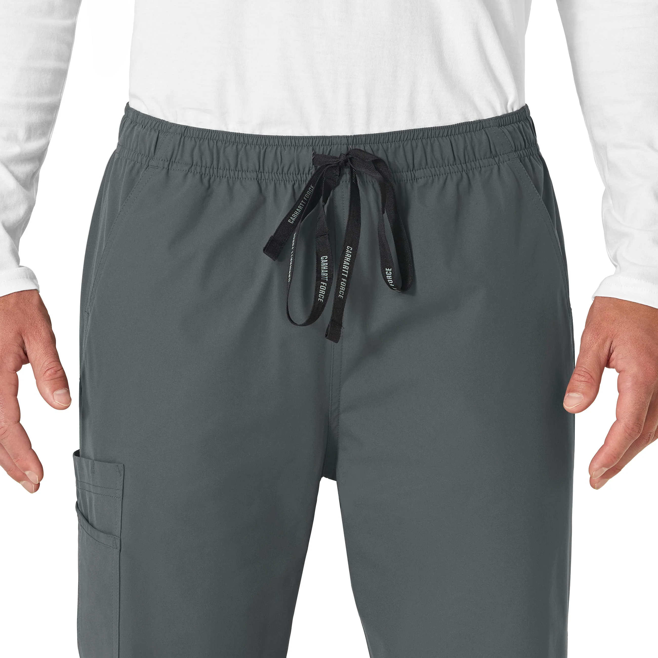 Carhartt Force Essentials Unisex Elastic Waist Cargo Scrub Pant - Pewter - Image 3
