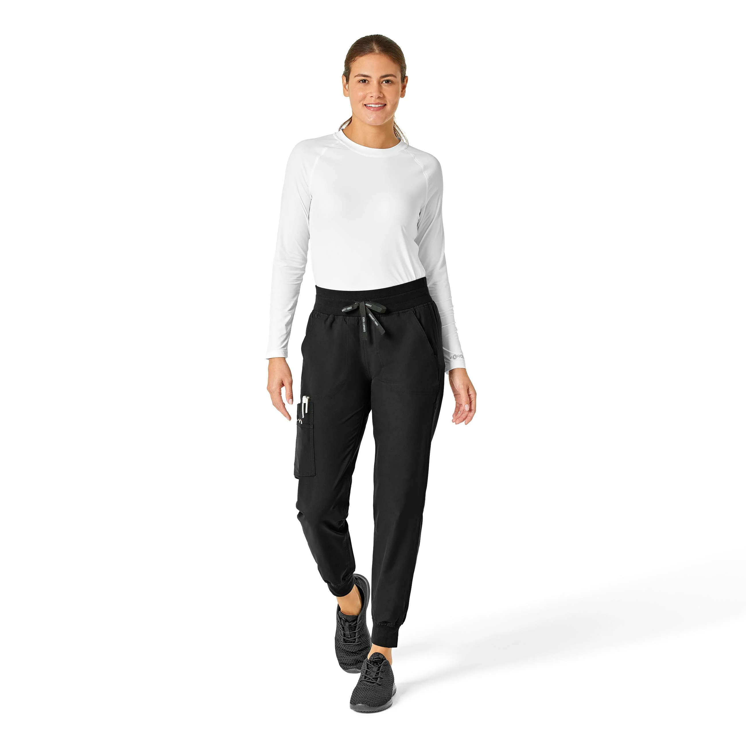 Carhartt Force Essentials Women's Jogger Scrub Pant - Black - Image 3