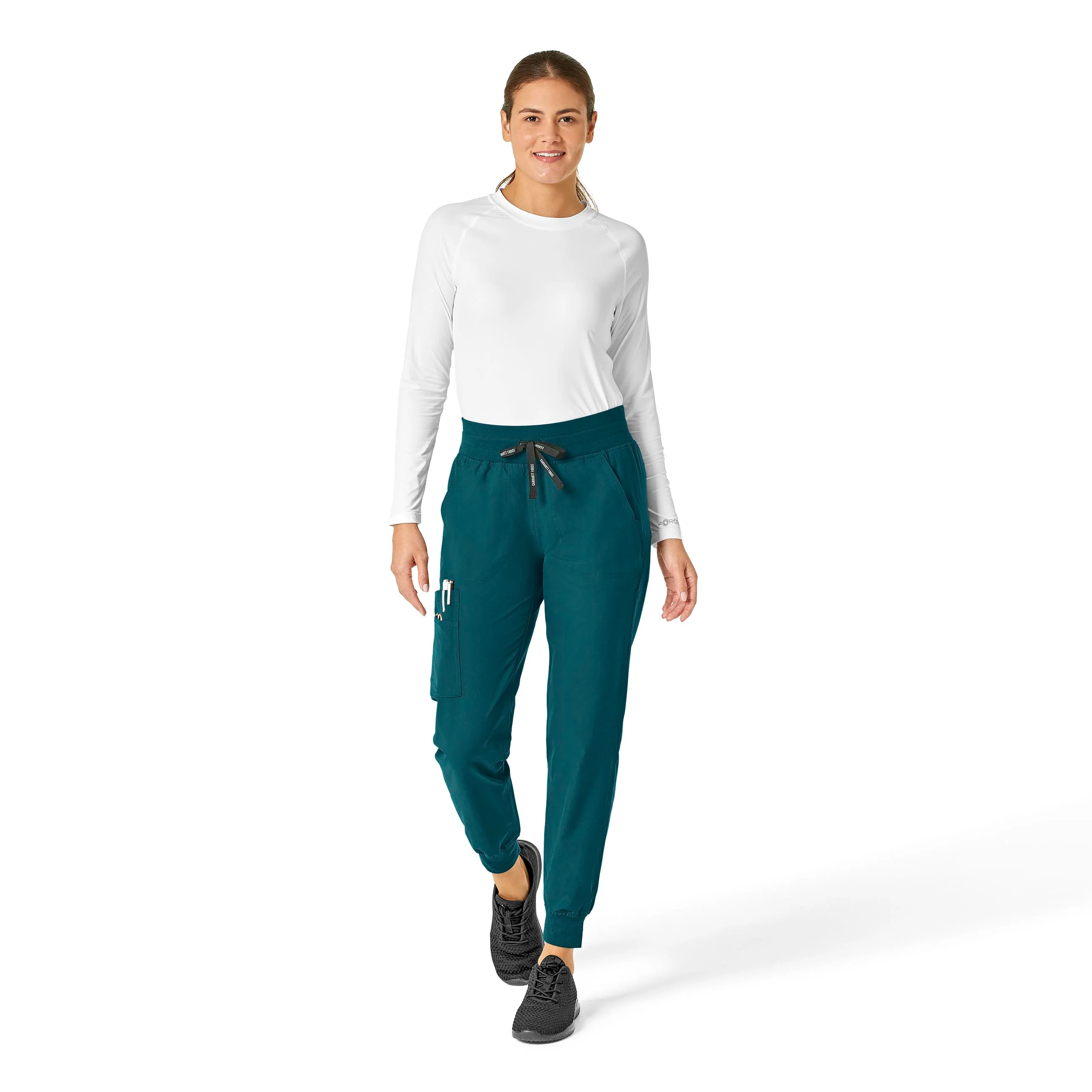 Carhartt Force Essentials Women's Jogger Scrub Pant - Caribbean Blue - Image 3