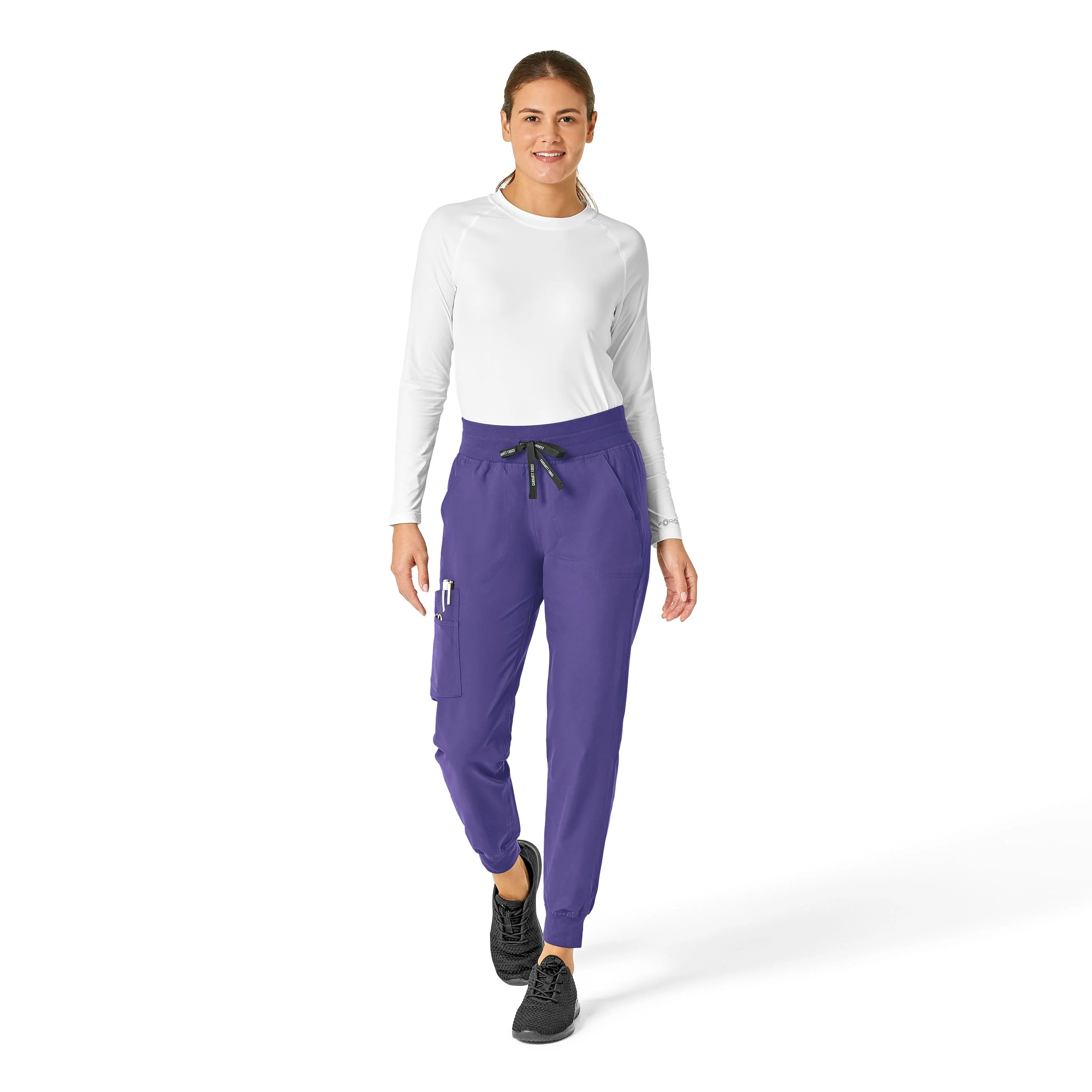 Carhartt Force Essentials Women's Jogger Scrub Pant - Grape - Image 3