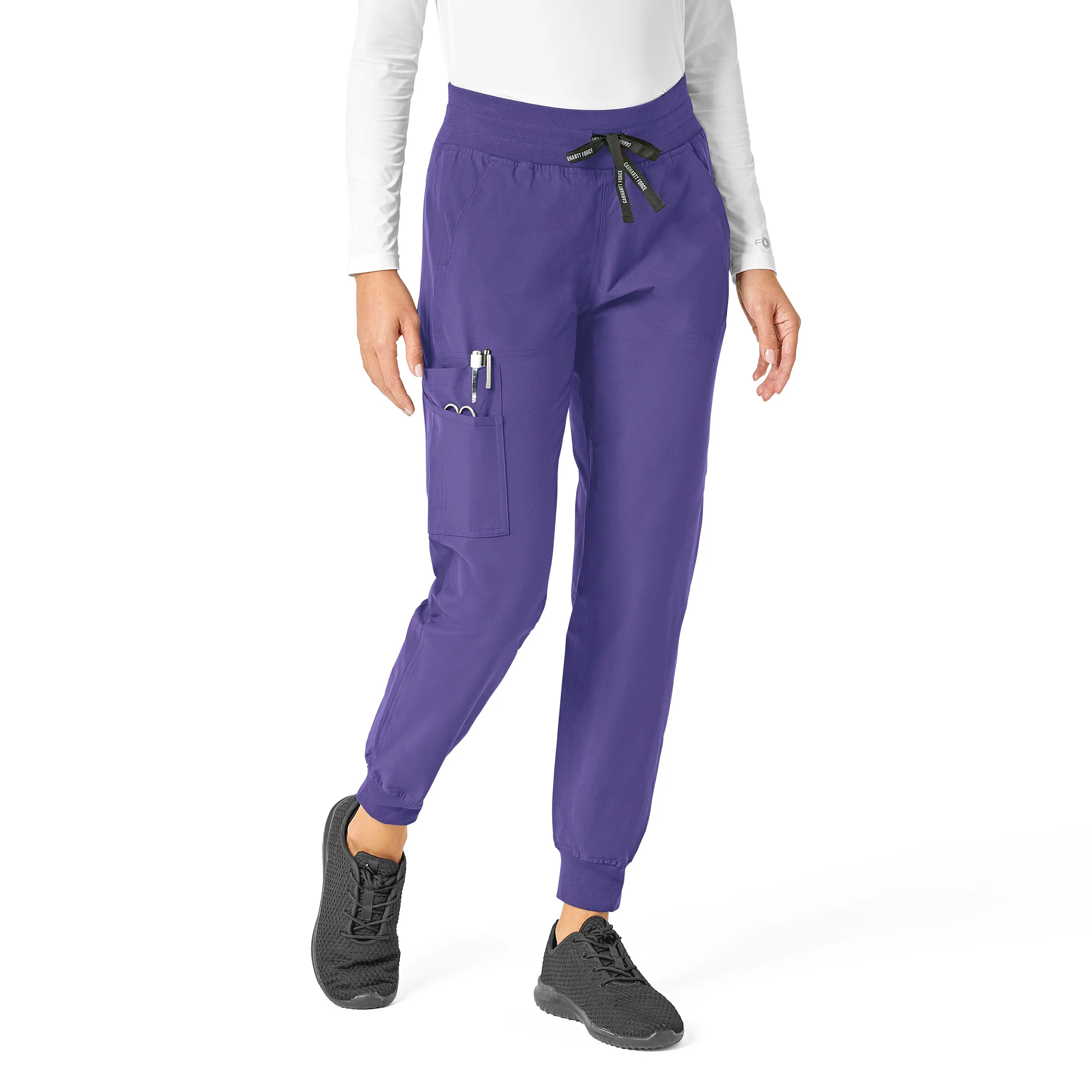 Carhartt Force Essentials Women's Jogger Scrub Pant - Grape - Image 4