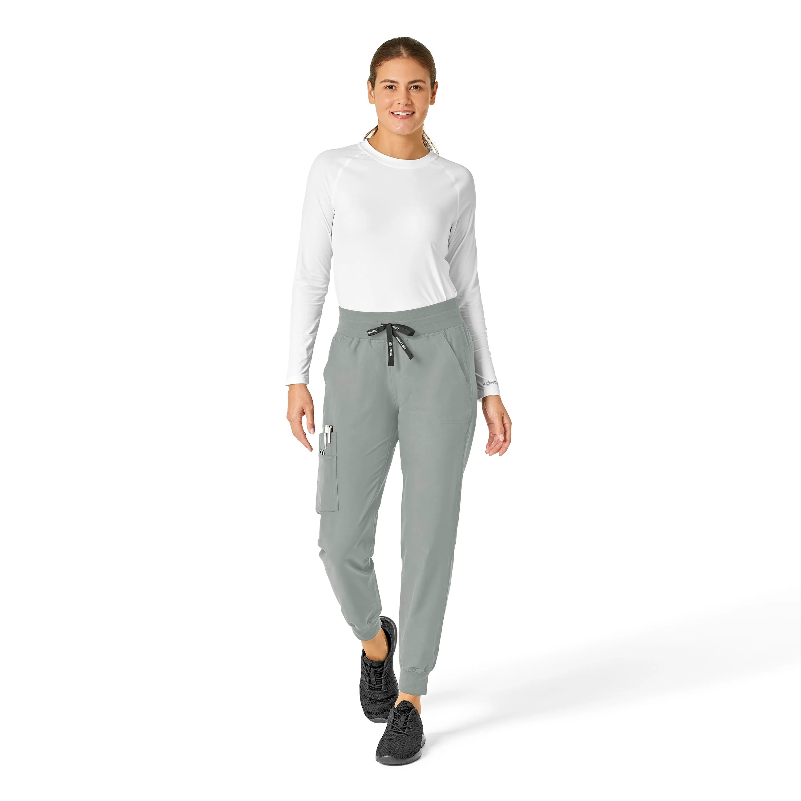 Carhartt Force Essentials Women's Jogger Scrub Pant - Grey - Image 3