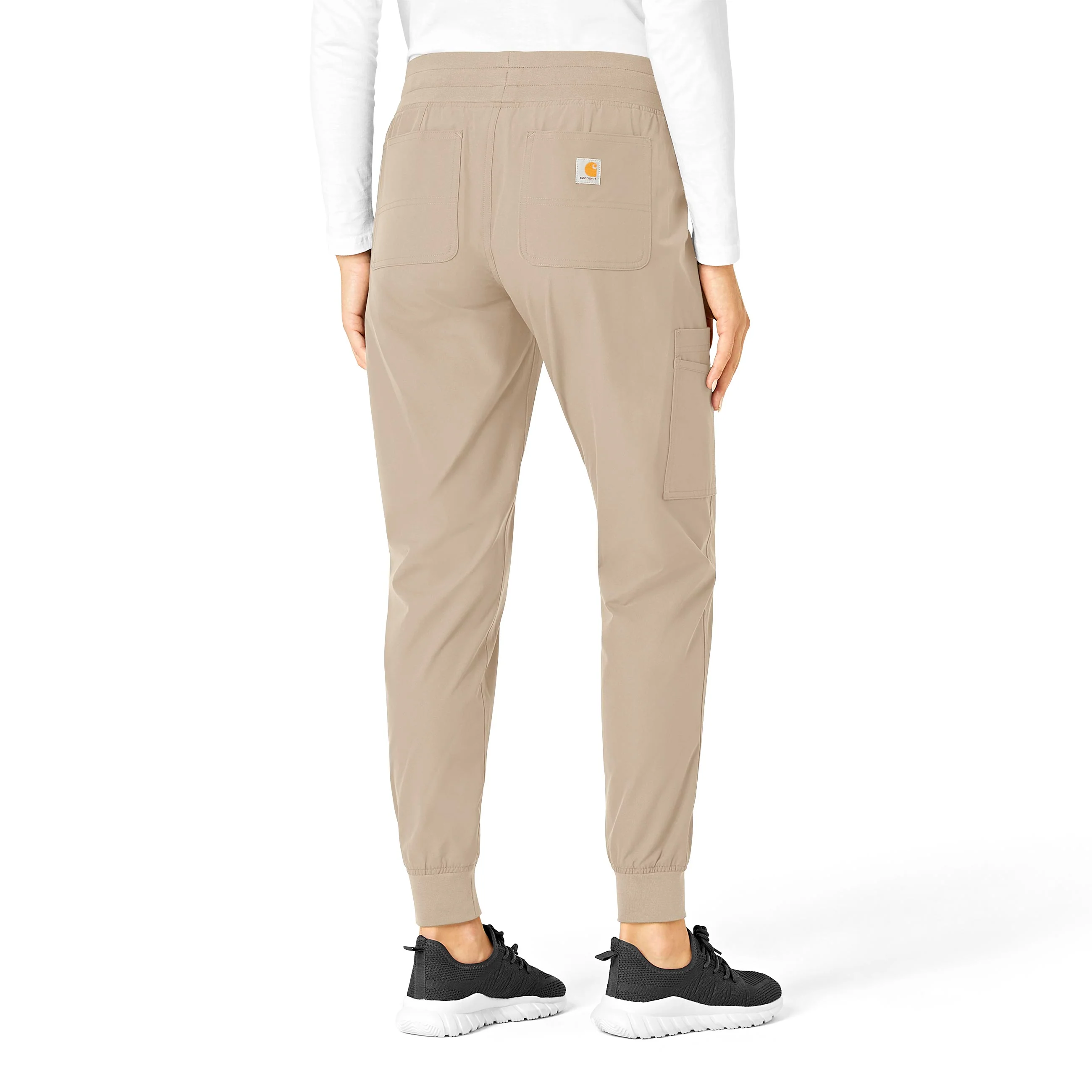 Carhartt Force Essentials Women's Jogger Scrub Pant - Khaki - Image 2