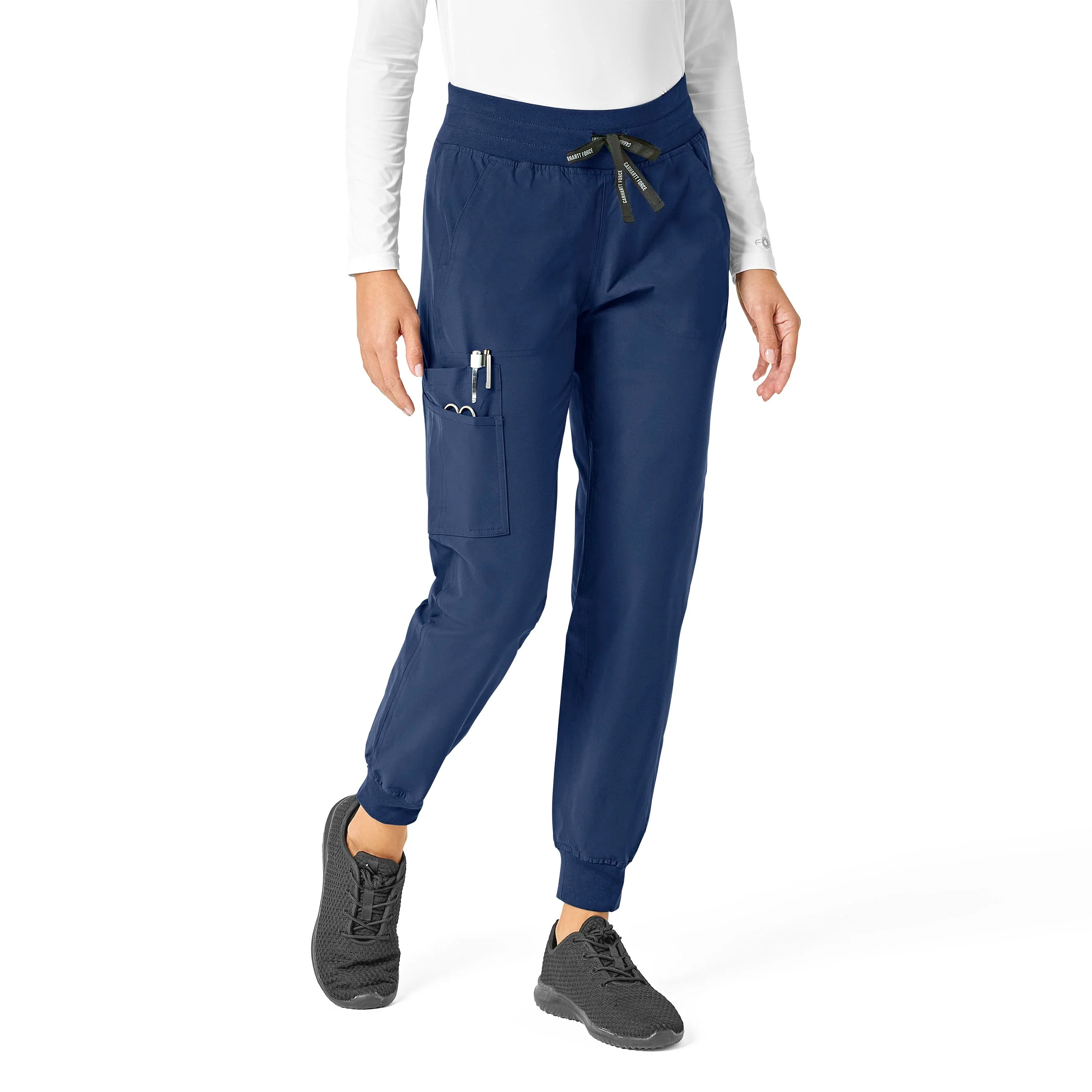 Carhartt Force Essentials Women's Jogger Scrub Pant - Navy - Image 4