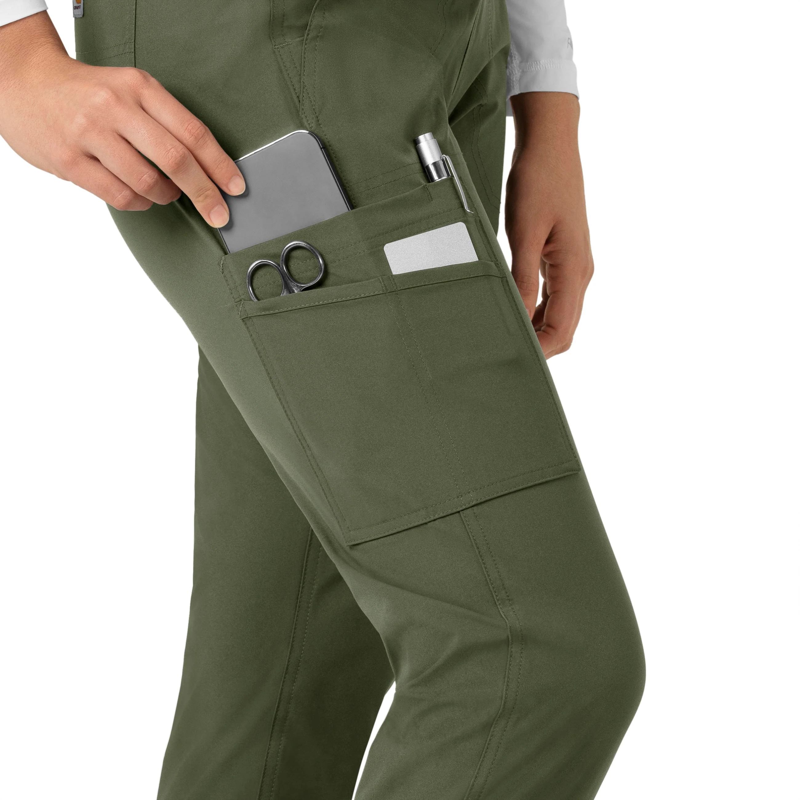 Carhartt Force Essentials Women's Jogger Scrub Pant - Olive - Image 6