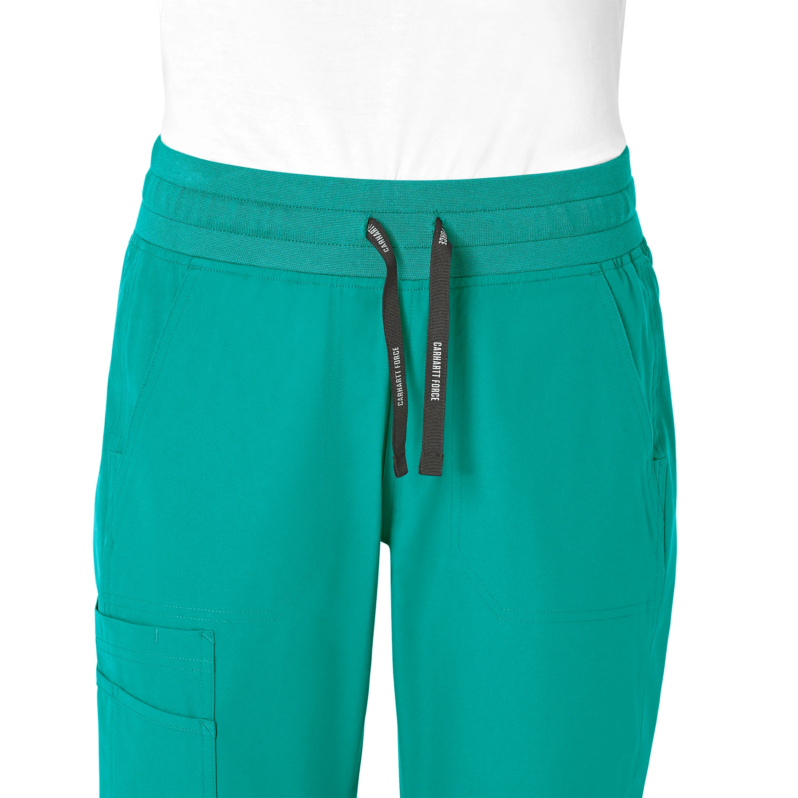 Carhartt Force Essentials Women's Jogger Scrub Pant - Teal Blue - Image 5