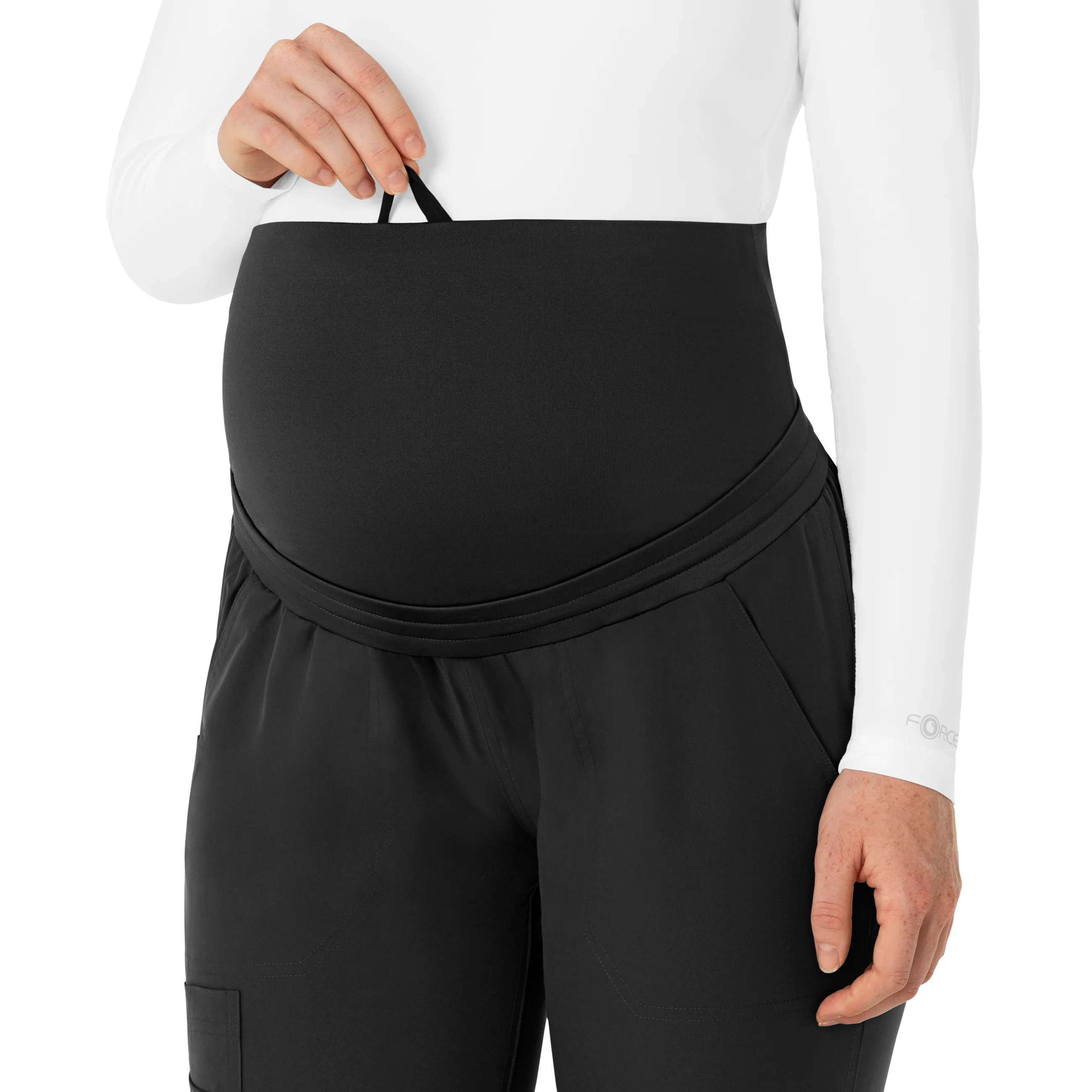 Carhartt Force Essentials Women's Maternity Jogger Scrub Pant - Black - Image 5