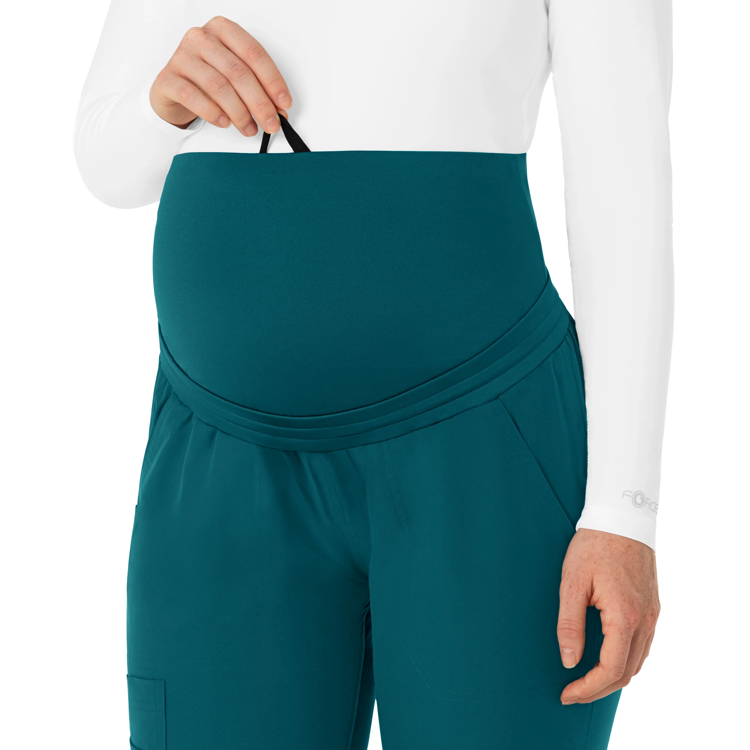 Carhartt Force Essentials Women's Maternity Jogger Scrub Pant - Caribbean - Image 5