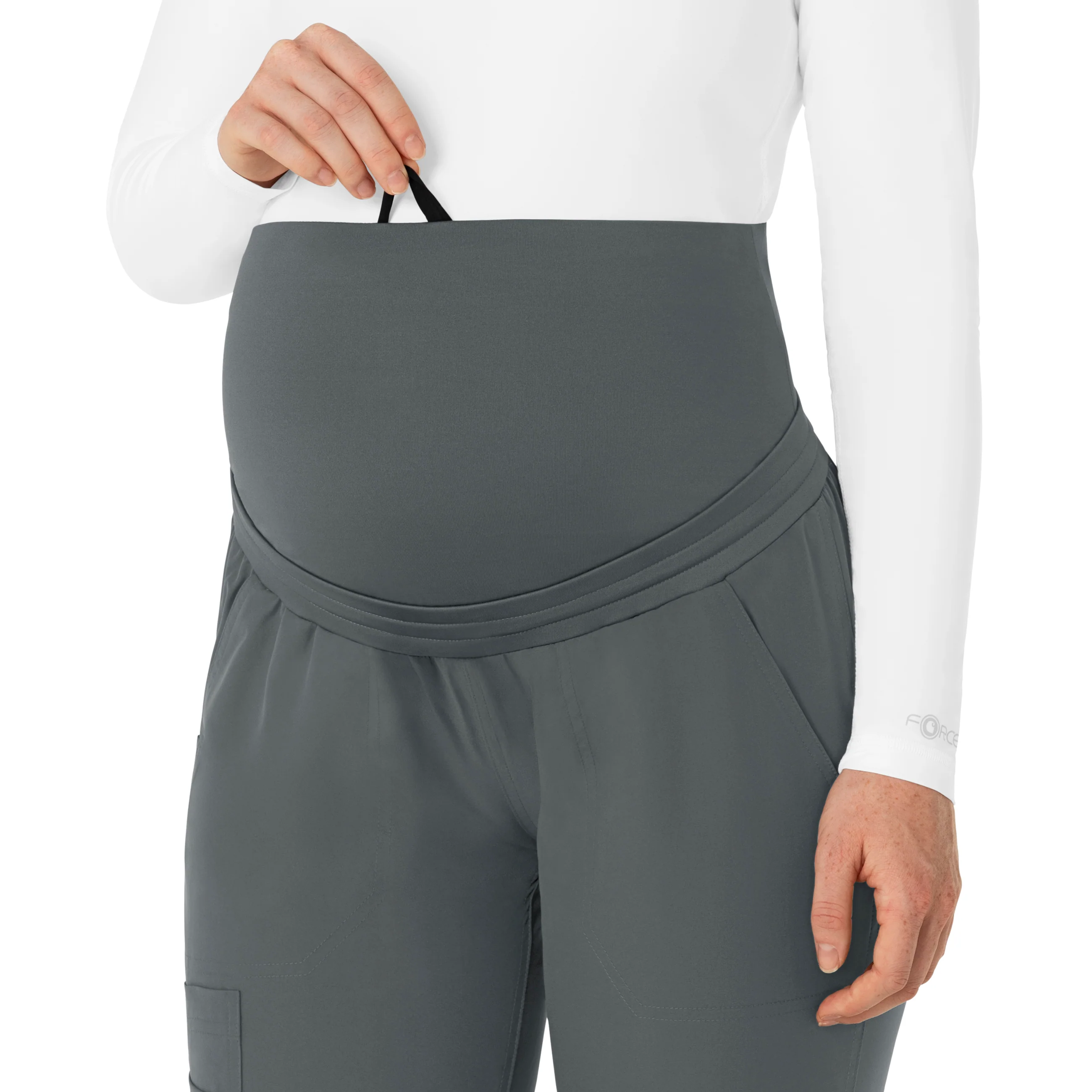 Carhartt Force Essentials Women's Maternity Jogger Scrub Pant - Pewter - Image 5