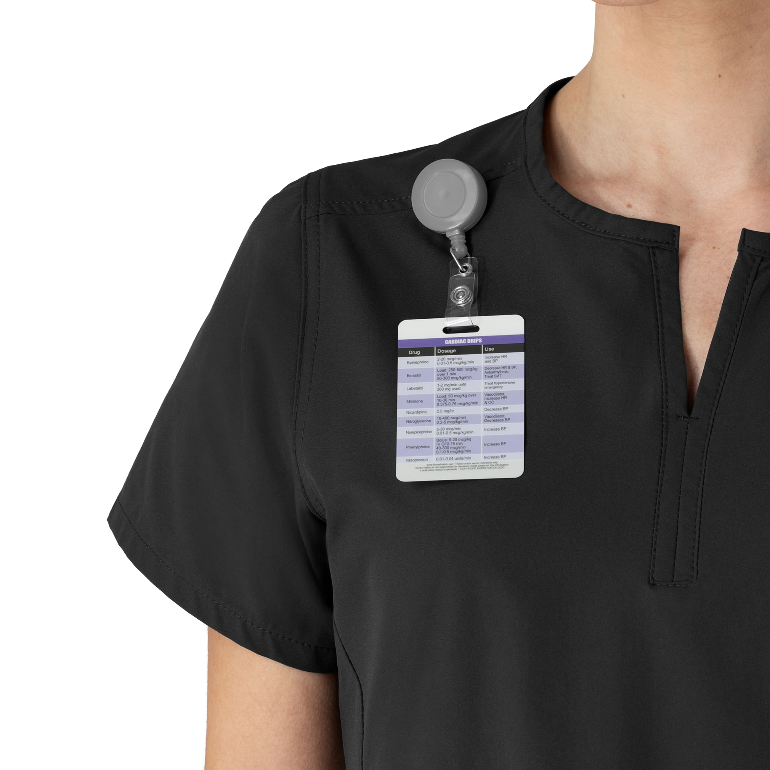 Carhartt Force Essentials Women's Notch Neck Tunic Scrub Top - Black - Image 7