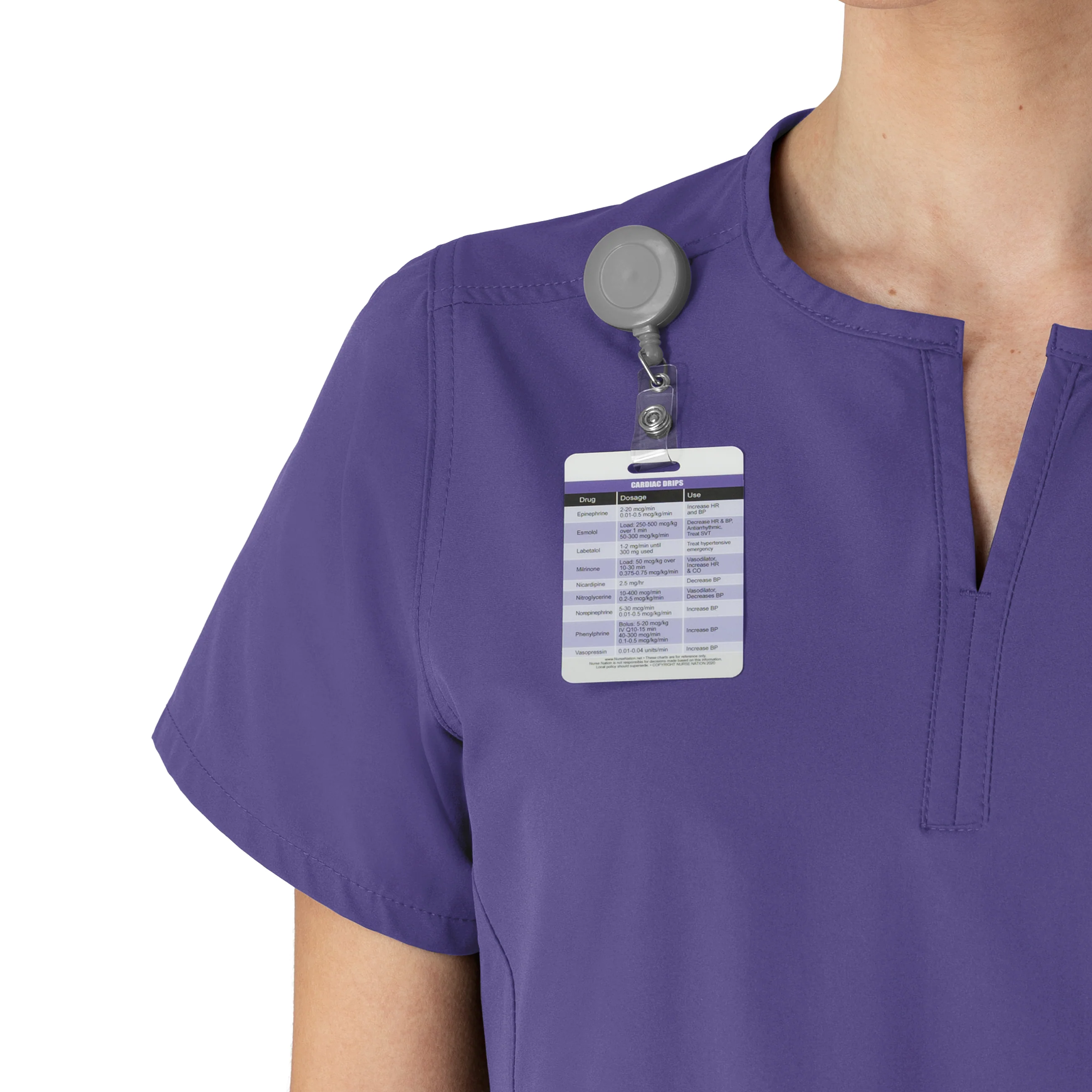 Carhartt Force Essentials Women's Notch Neck Tunic Scrub Top - Grape - Image 7