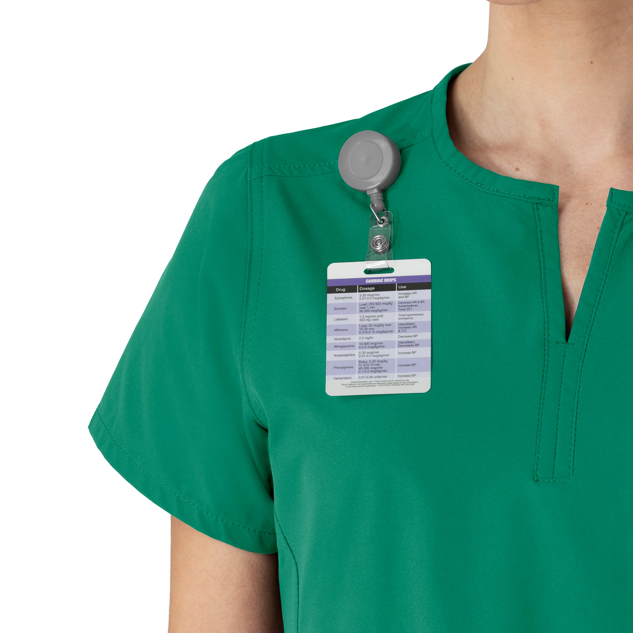 Carhartt Force Essentials Women's Notch Neck Tunic Scrub Top - Hunter - Image 7