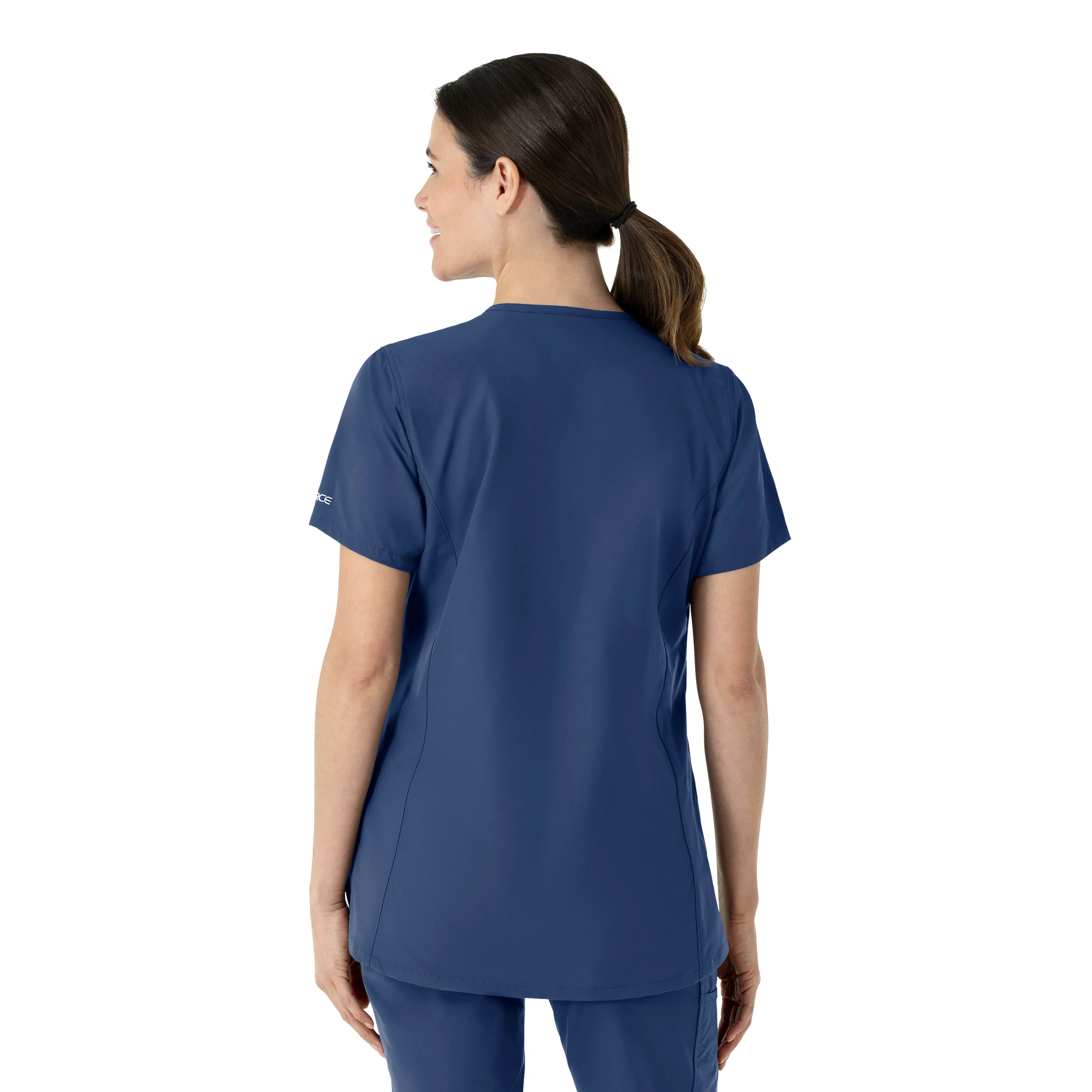 Carhartt Force Essentials Women's Notch Neck Tunic Scrub Top - Navy - Image 2
