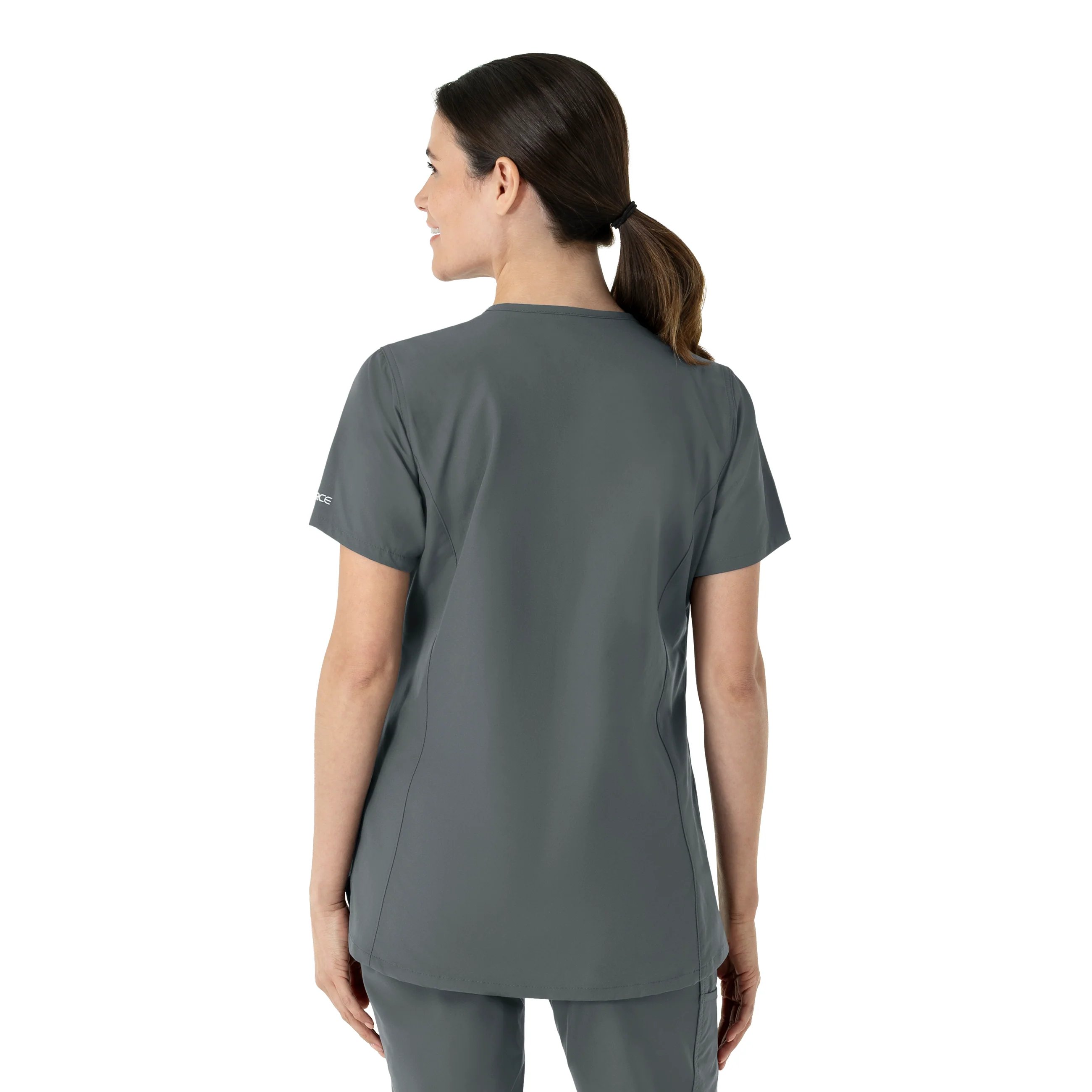 Carhartt Force Essentials Women's Notch Neck Tunic Scrub Top - Pewter - Image 2