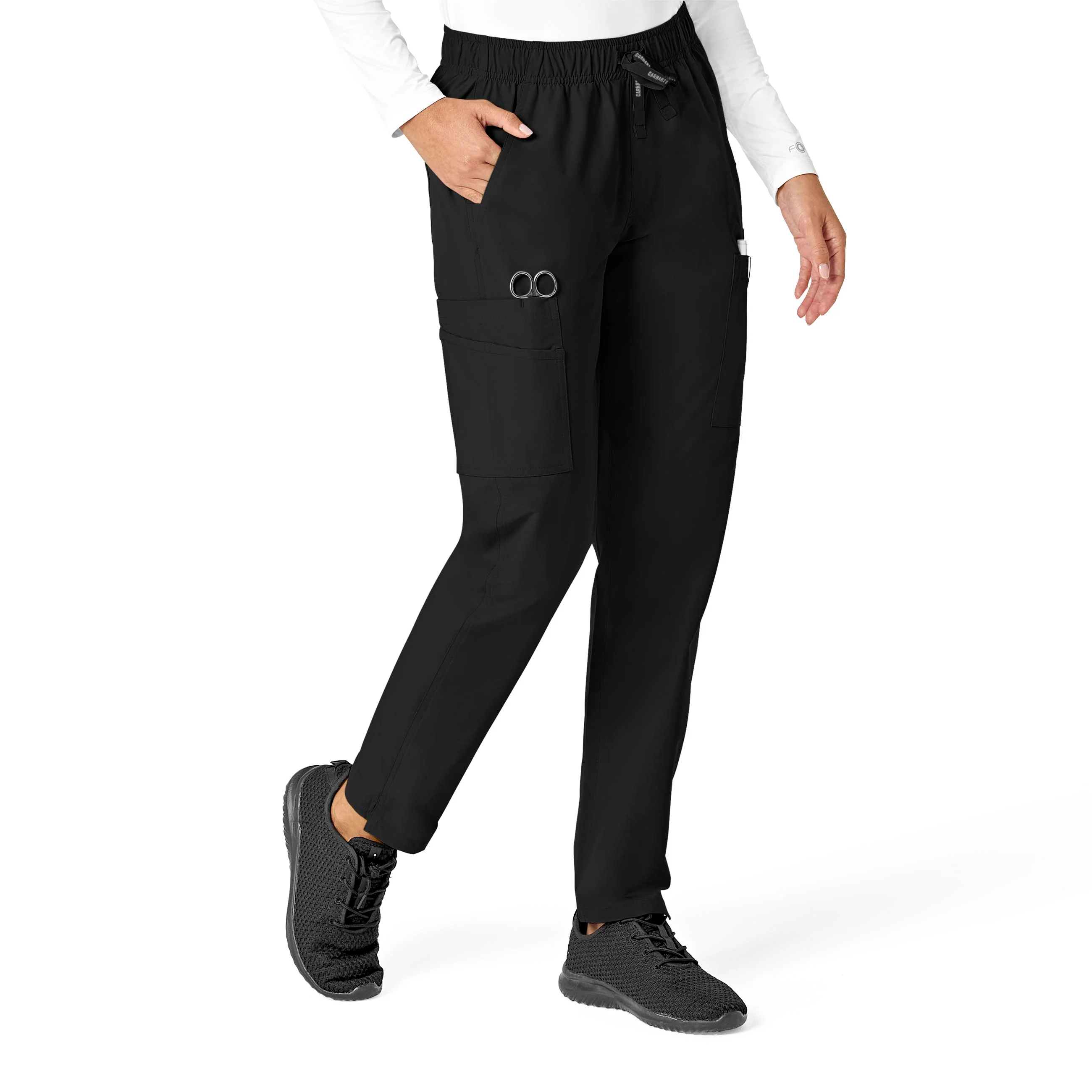 Carhartt Force Essentials Women's Straight Leg Scrub Pant - Black - Image 3
