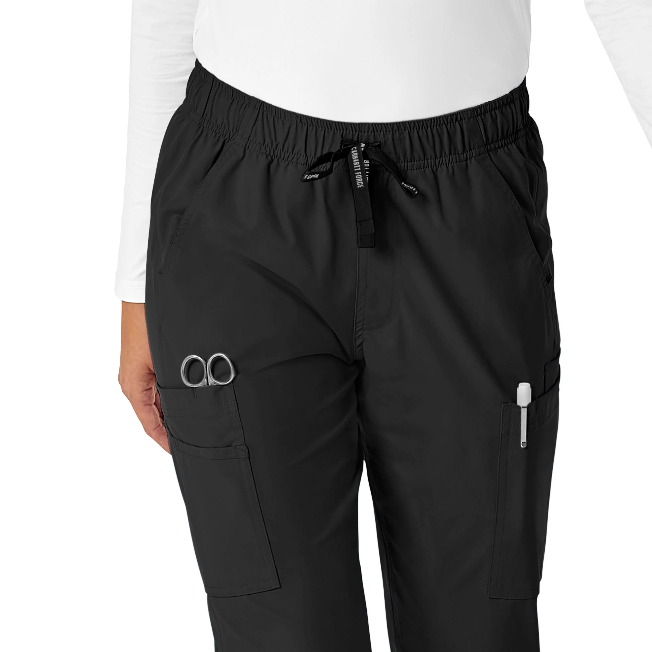 Carhartt Force Essentials Women's Straight Leg Scrub Pant - Black - Image 4
