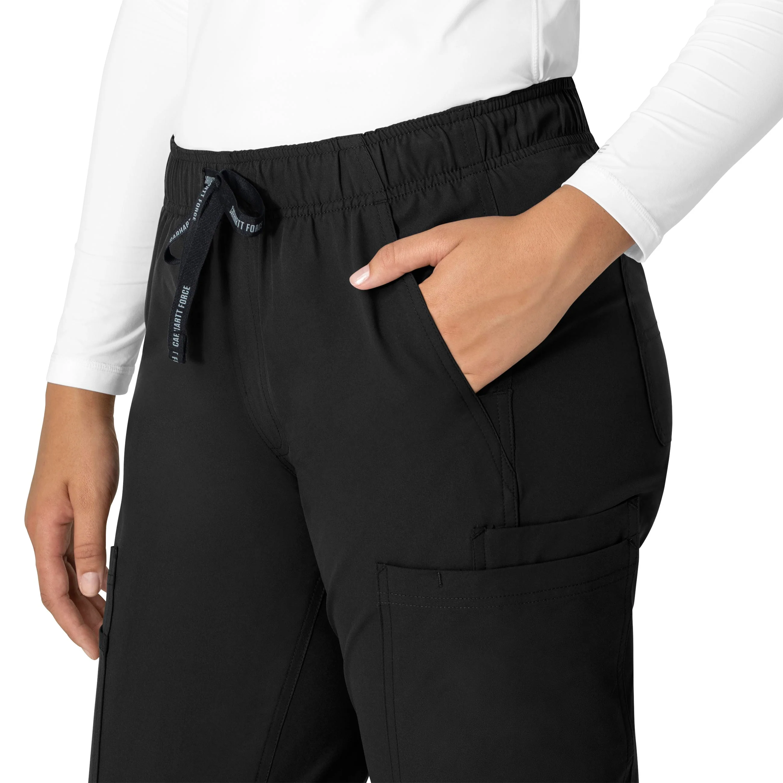 Carhartt Force Essentials Women's Straight Leg Scrub Pant - Black - Image 5
