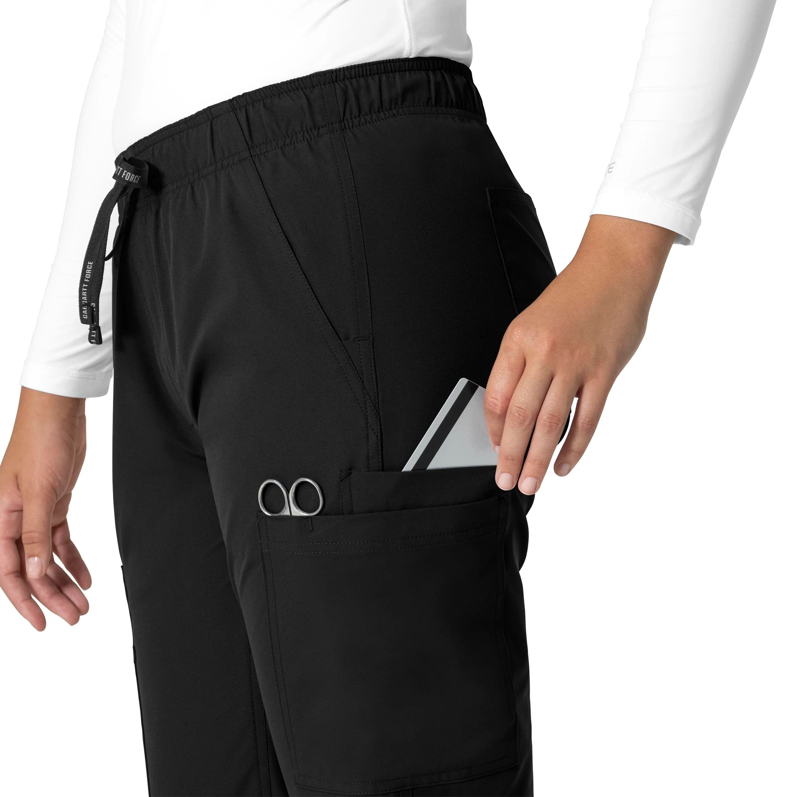 Carhartt Force Essentials Women's Straight Leg Scrub Pant - Black - Image 6