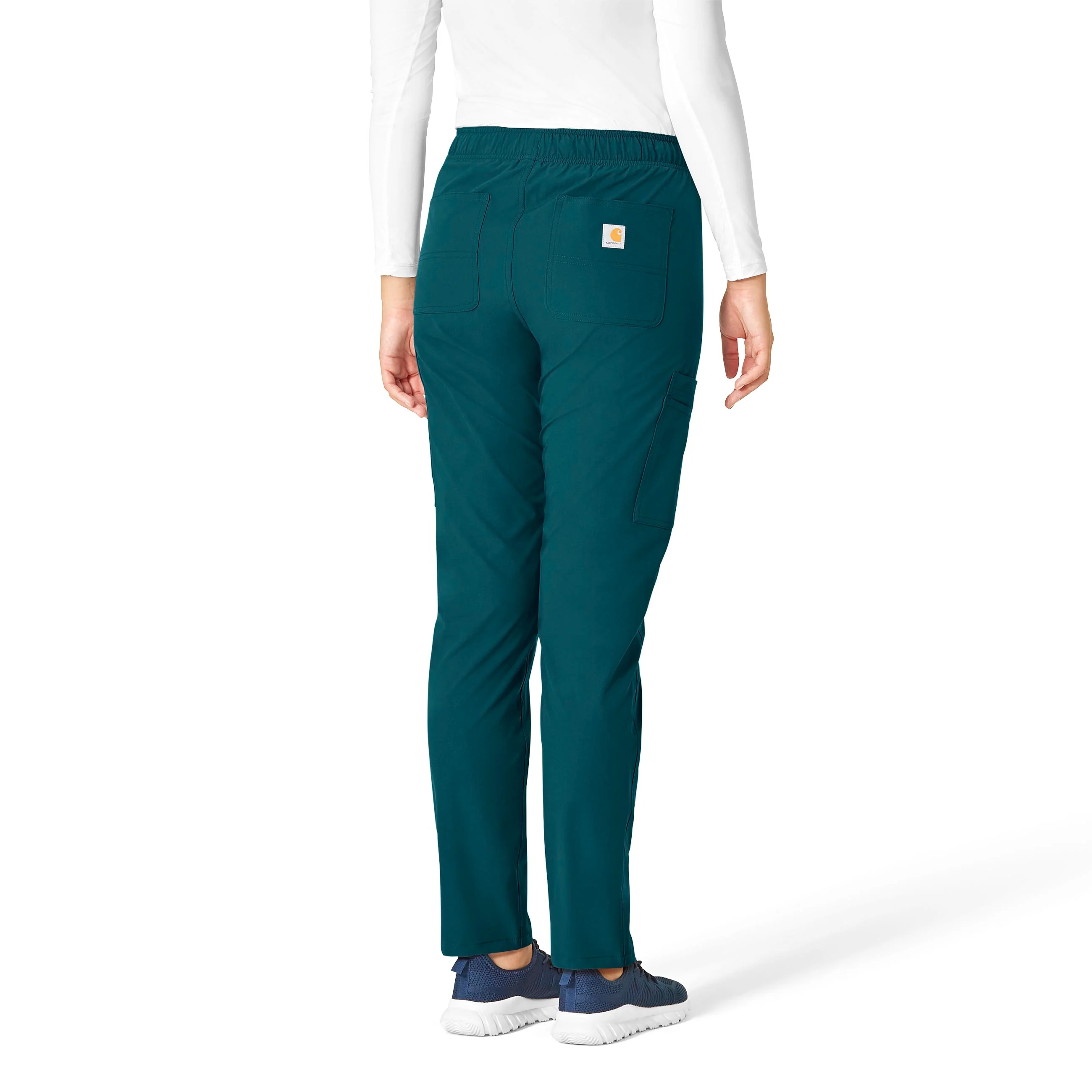 Carhartt Force Essentials Women's Straight Leg Scrub Pant - Caribbean Blue - Image 2