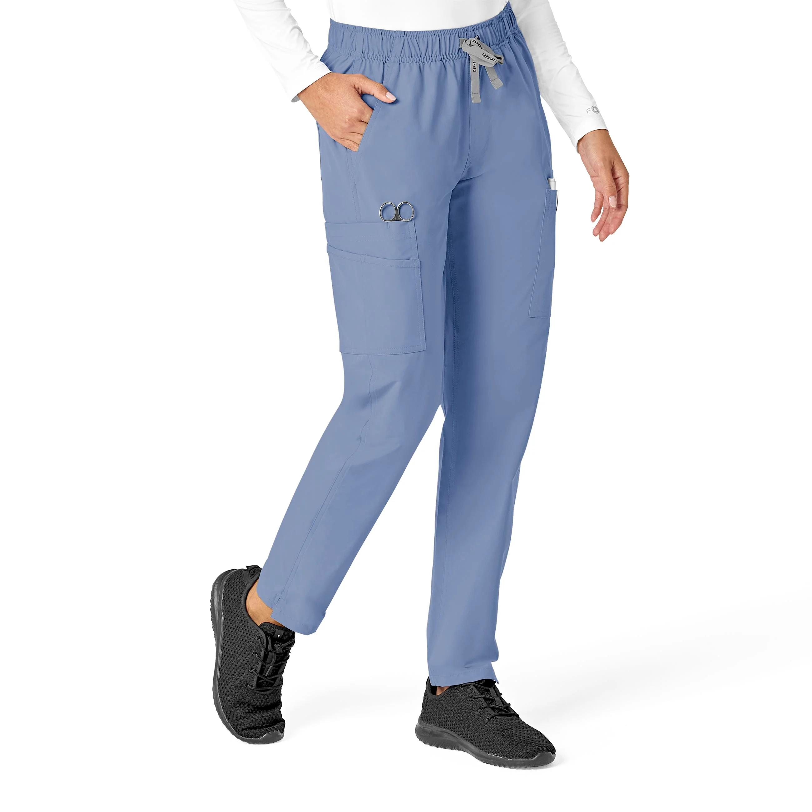 Carhartt Force Essentials Women's Straight Leg Scrub Pant - Ceil Blue - Image 3